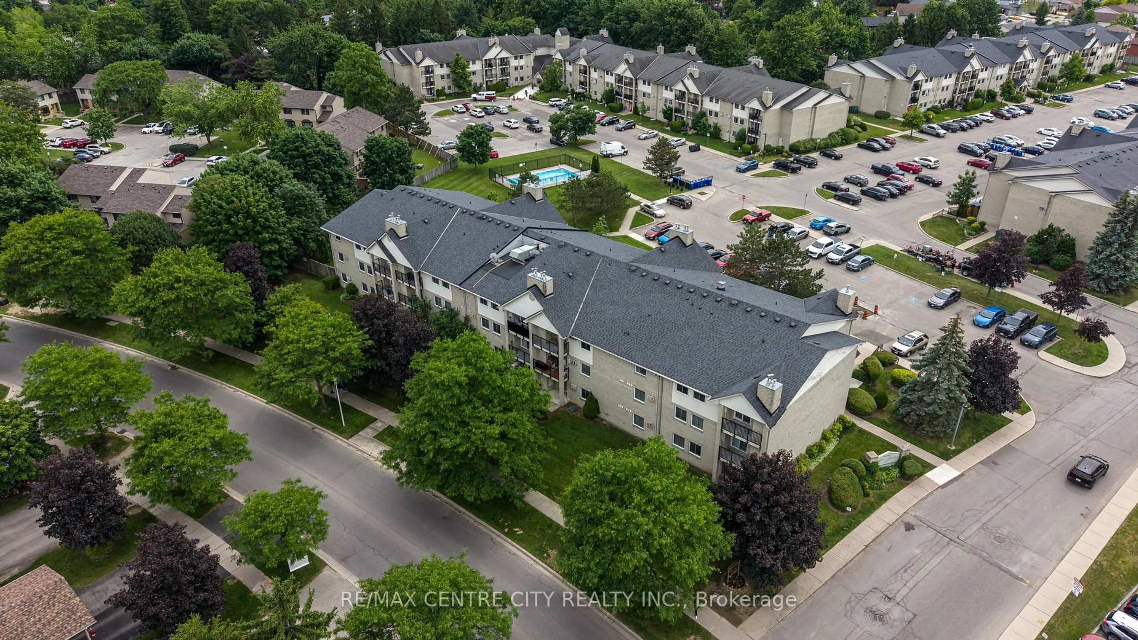 A pic from outside/outdoor area/front of a property/back of a property/a pic from drone, city buildings view from balcony for 729 Deveron Cres #309, London South Ontario N5Z 4X5