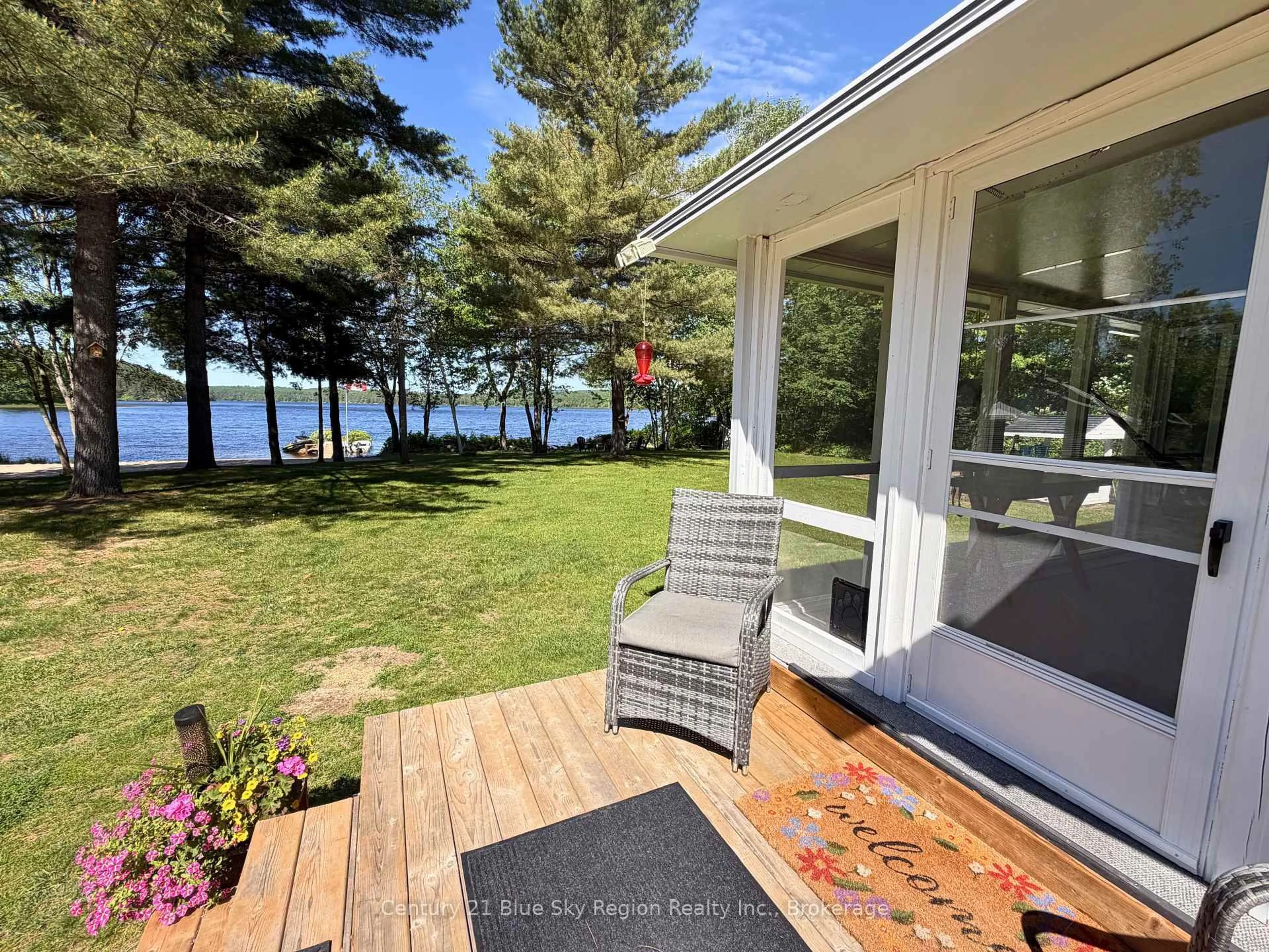 Patio, water/lake/river/ocean view for 87 Booth Rd, Calvin Ontario P0H 1V0