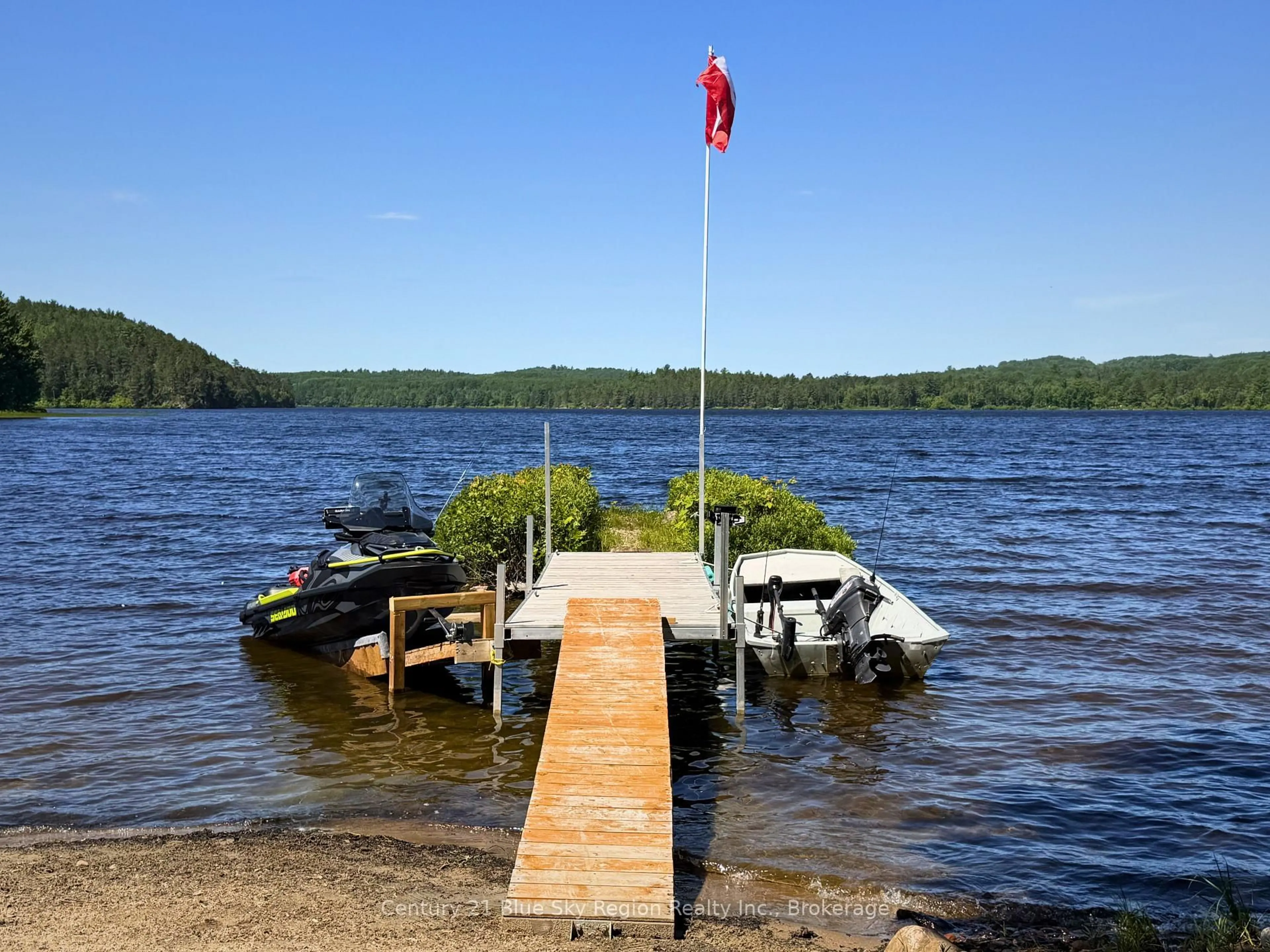 Patio, water/lake/river/ocean view for 87 Booth Rd, Calvin Ontario P0H 1V0