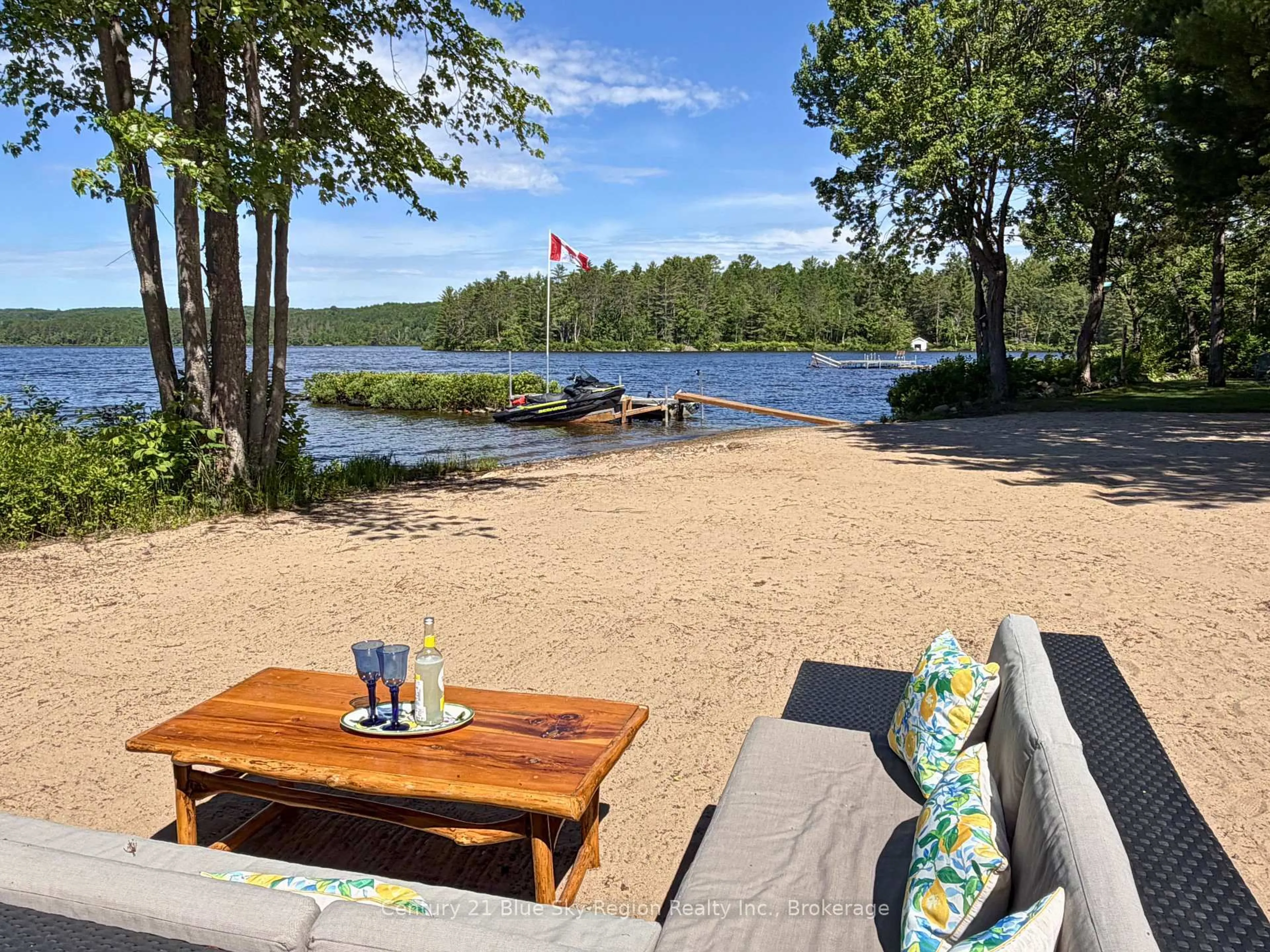 Patio, water/lake/river/ocean view for 87 Booth Rd, Calvin Ontario P0H 1V0