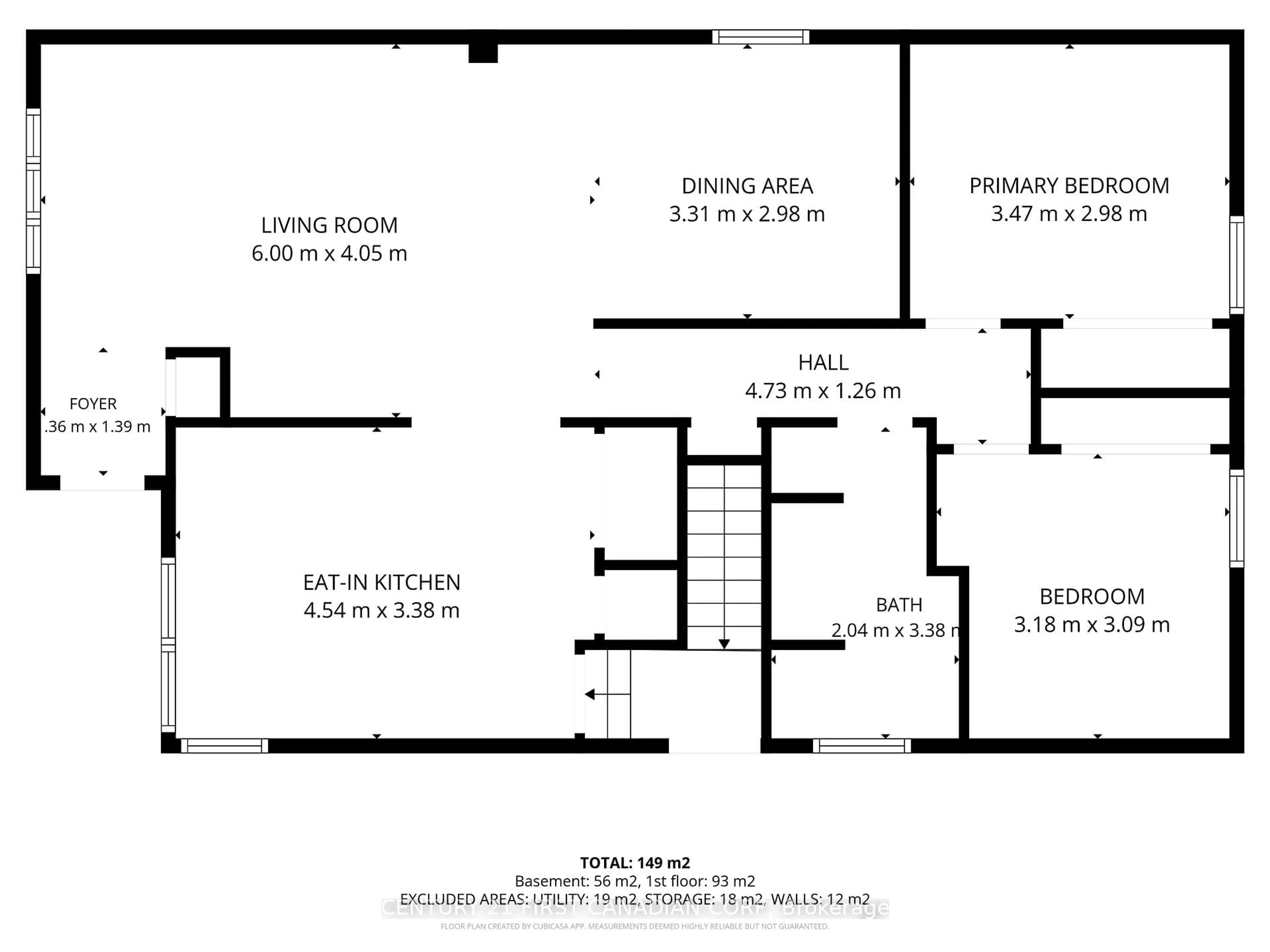 Floor plan for 152 Ellen St, Chatham-Kent Ontario N0P 1A0
