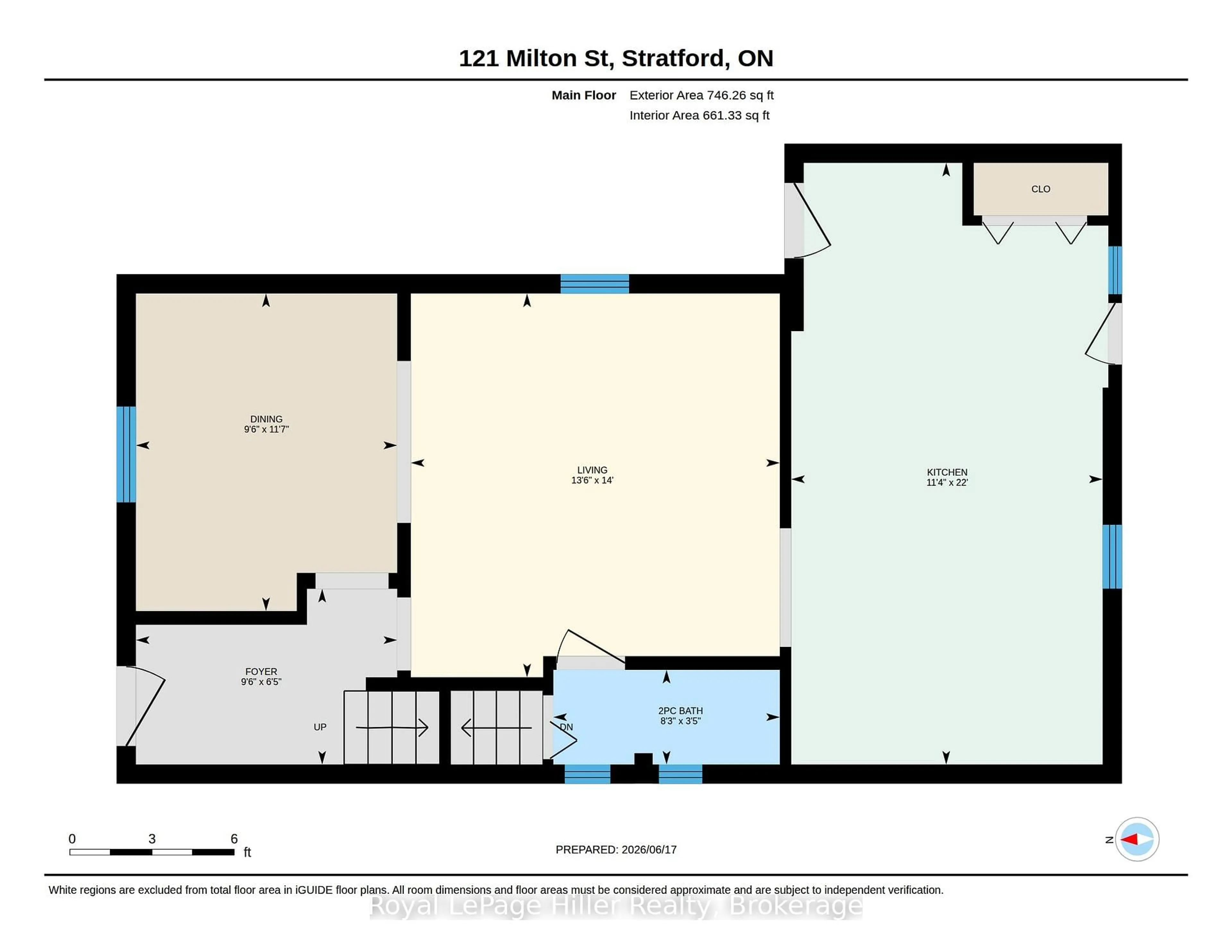 Floor plan for 121 Milton St, Stratford Ontario N5A 3V2