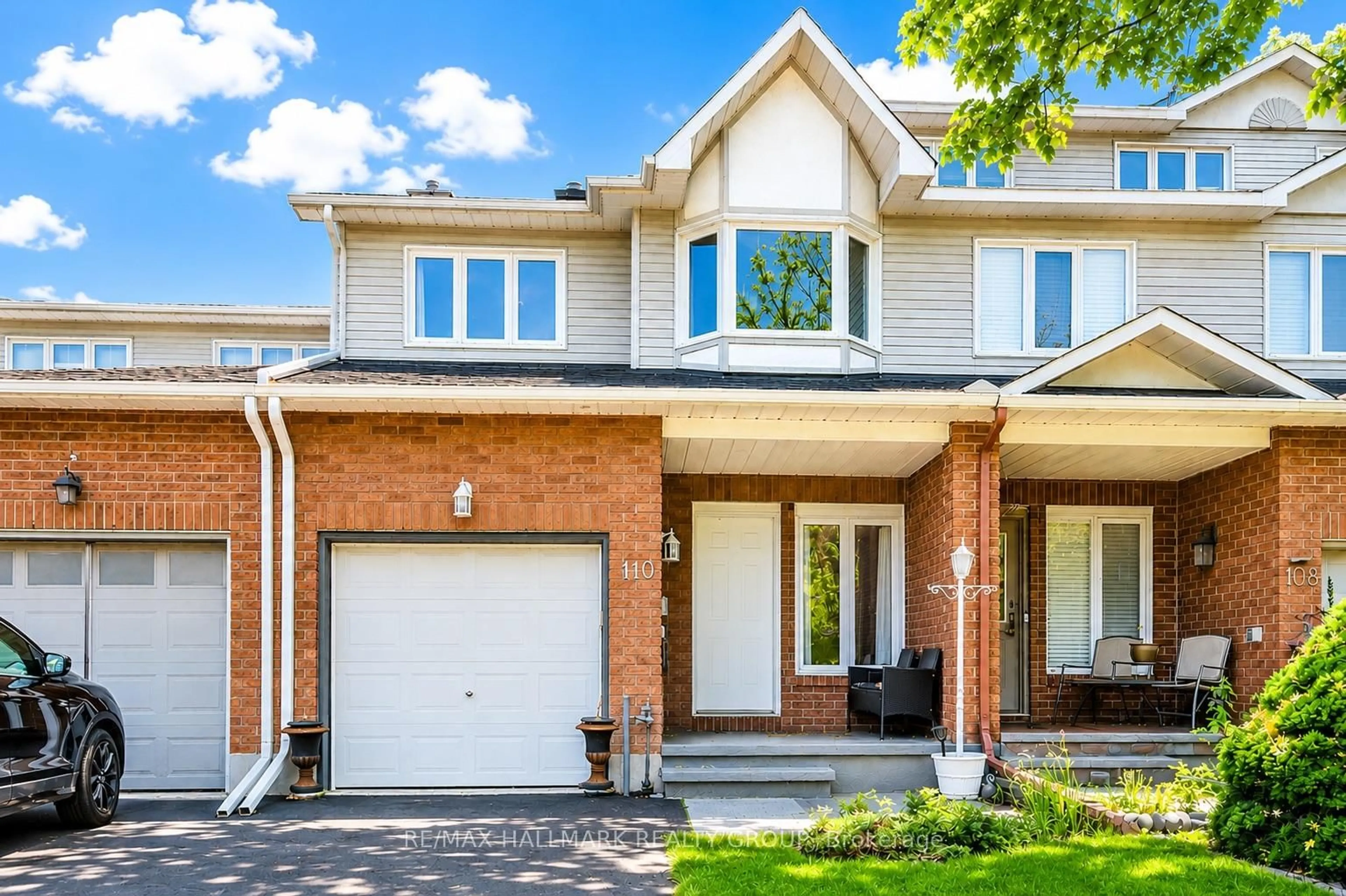 Home with brick exterior material, street for 110 Hunter's Glen Cres, Ottawa Ontario K1T 3R1