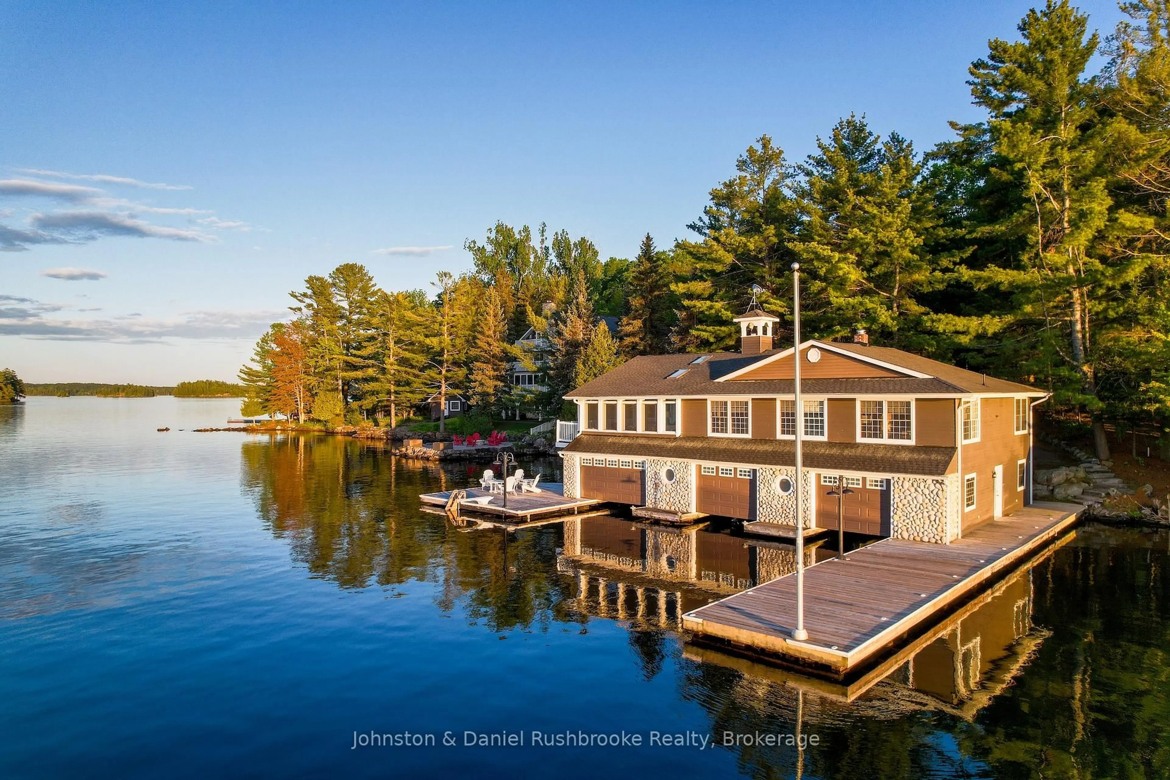 A pic from outside/outdoor area/front of a property/back of a property/a pic from drone, water/lake/river/ocean view for 1167 Armstrong Point Rd #9, Muskoka Lakes Ontario P0B 1J0