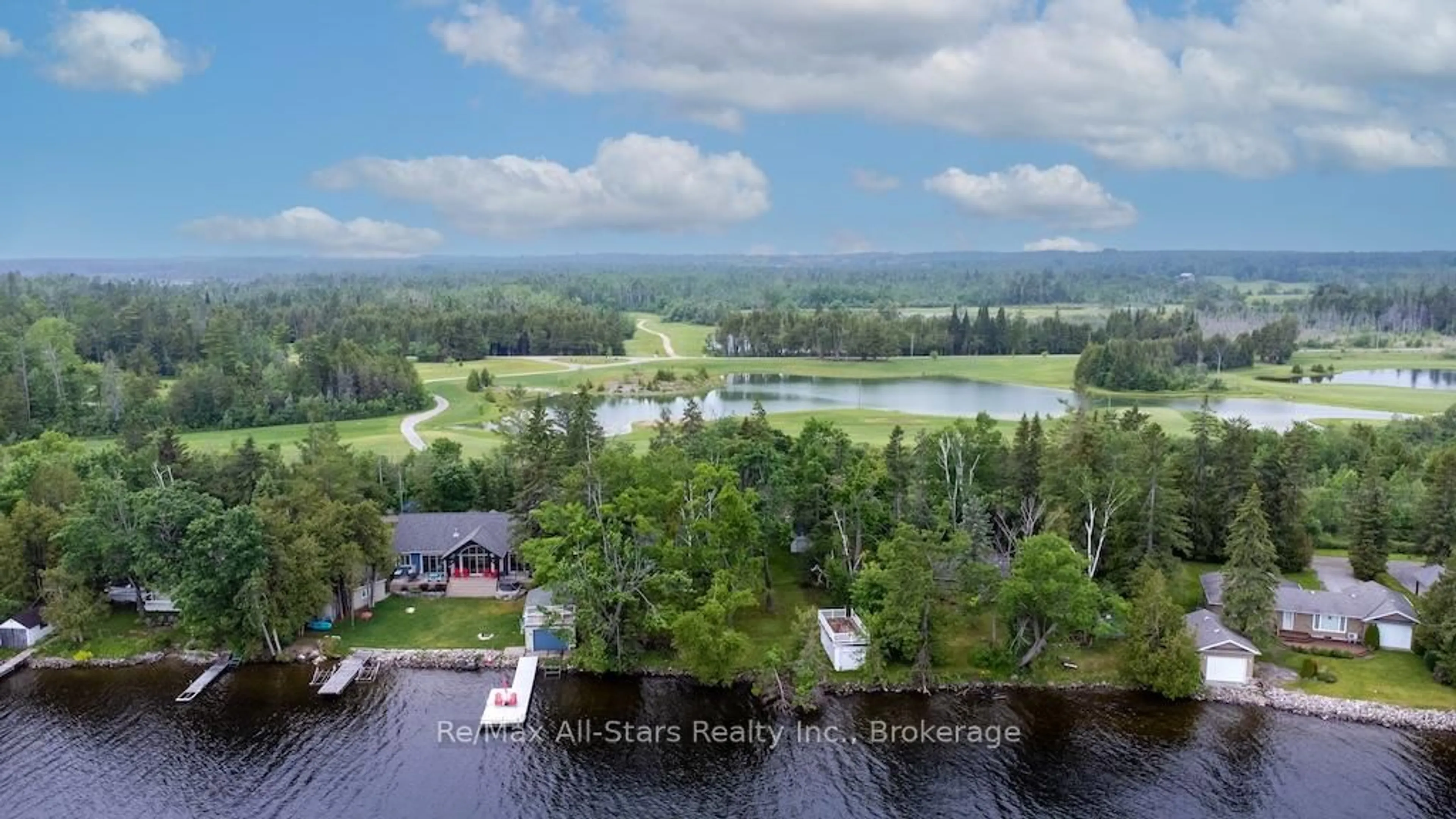 A pic from outside/outdoor area/front of a property/back of a property/a pic from drone, water/lake/river/ocean view for 91 Trinity Dr, Kawartha Lakes Ontario K0M 1N0