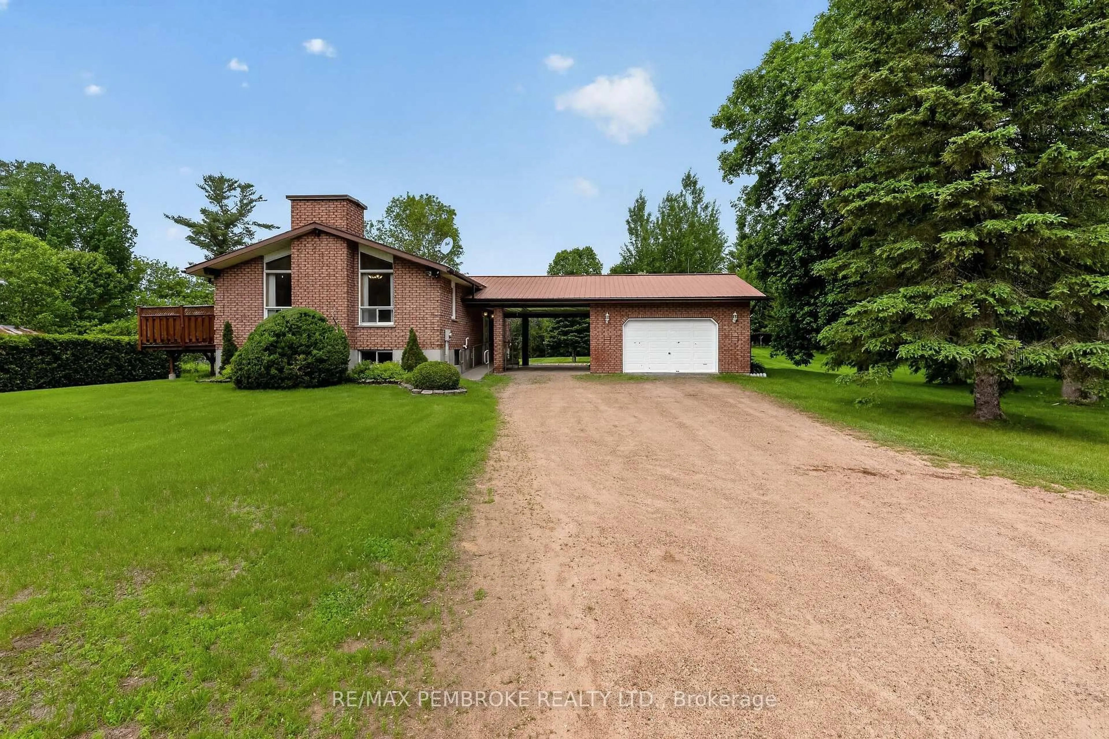 A pic from outside/outdoor area/front of a property/back of a property/a pic from drone, unknown for 66 Sandy Beach Rd, Pembroke Ontario K8A 6W8