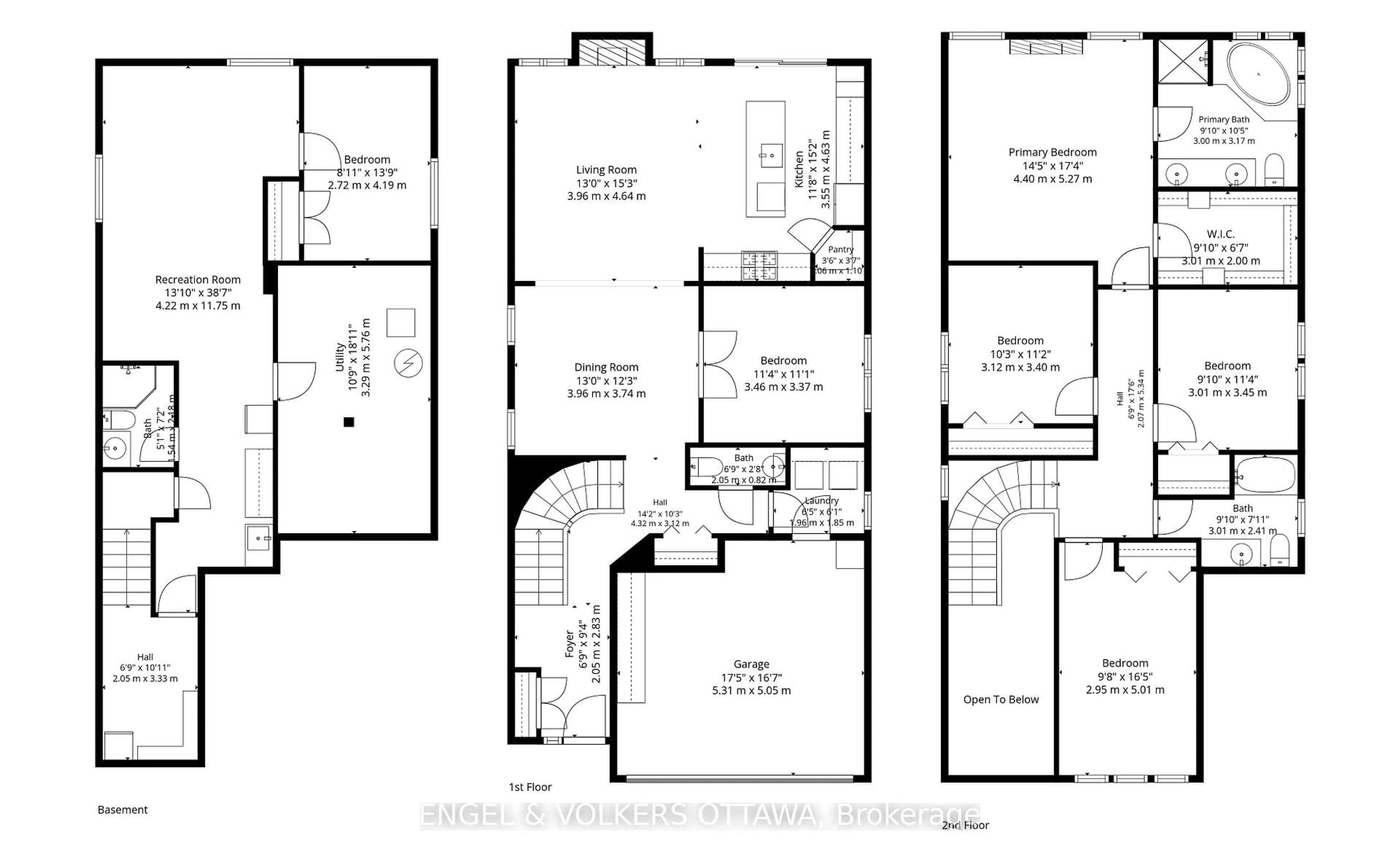Floor plan for 105 Coral Berry Ave, Ottawa Ontario K1V 2K4