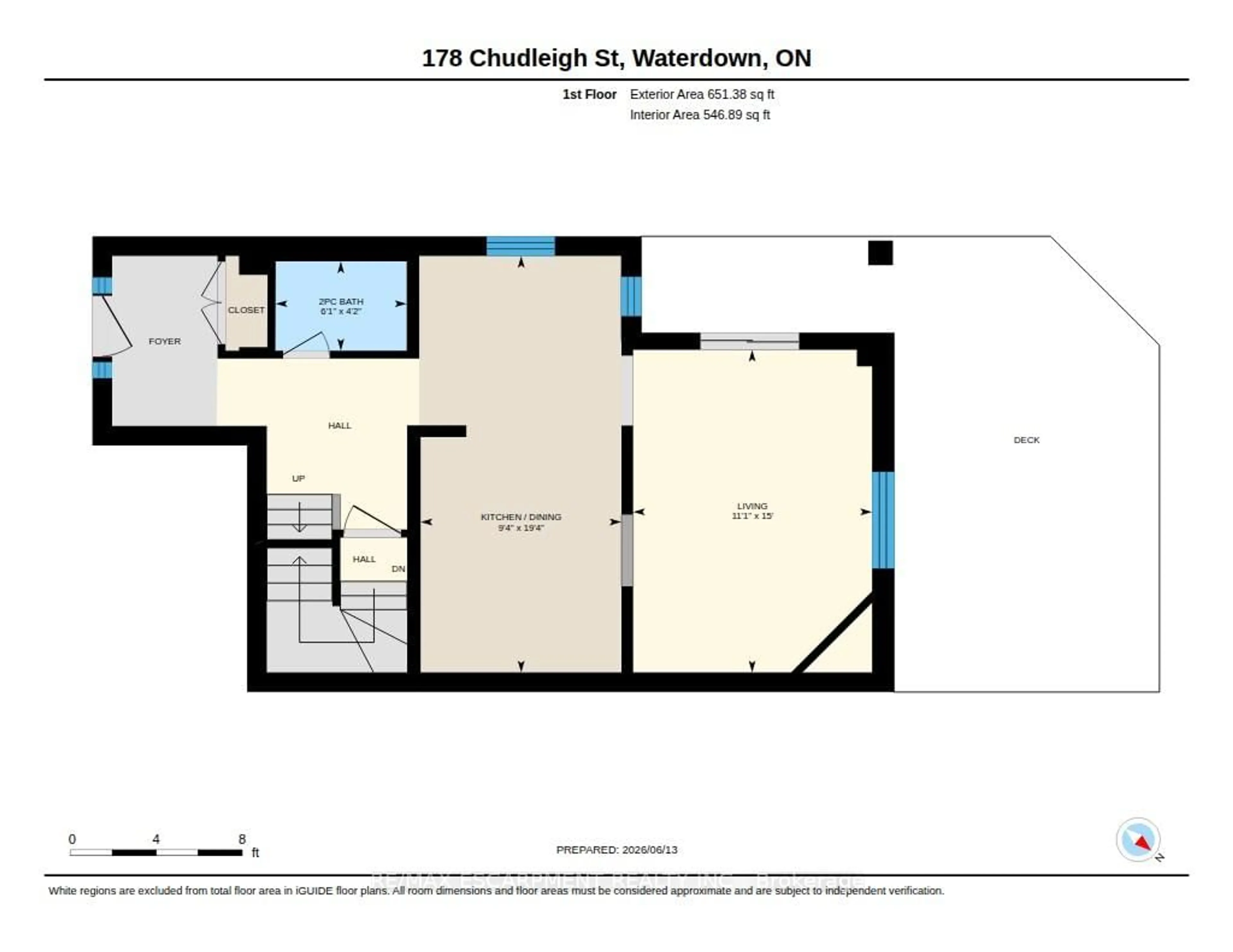 Floor plan for 178 Chudleigh St, Hamilton Ontario L8B 0J9