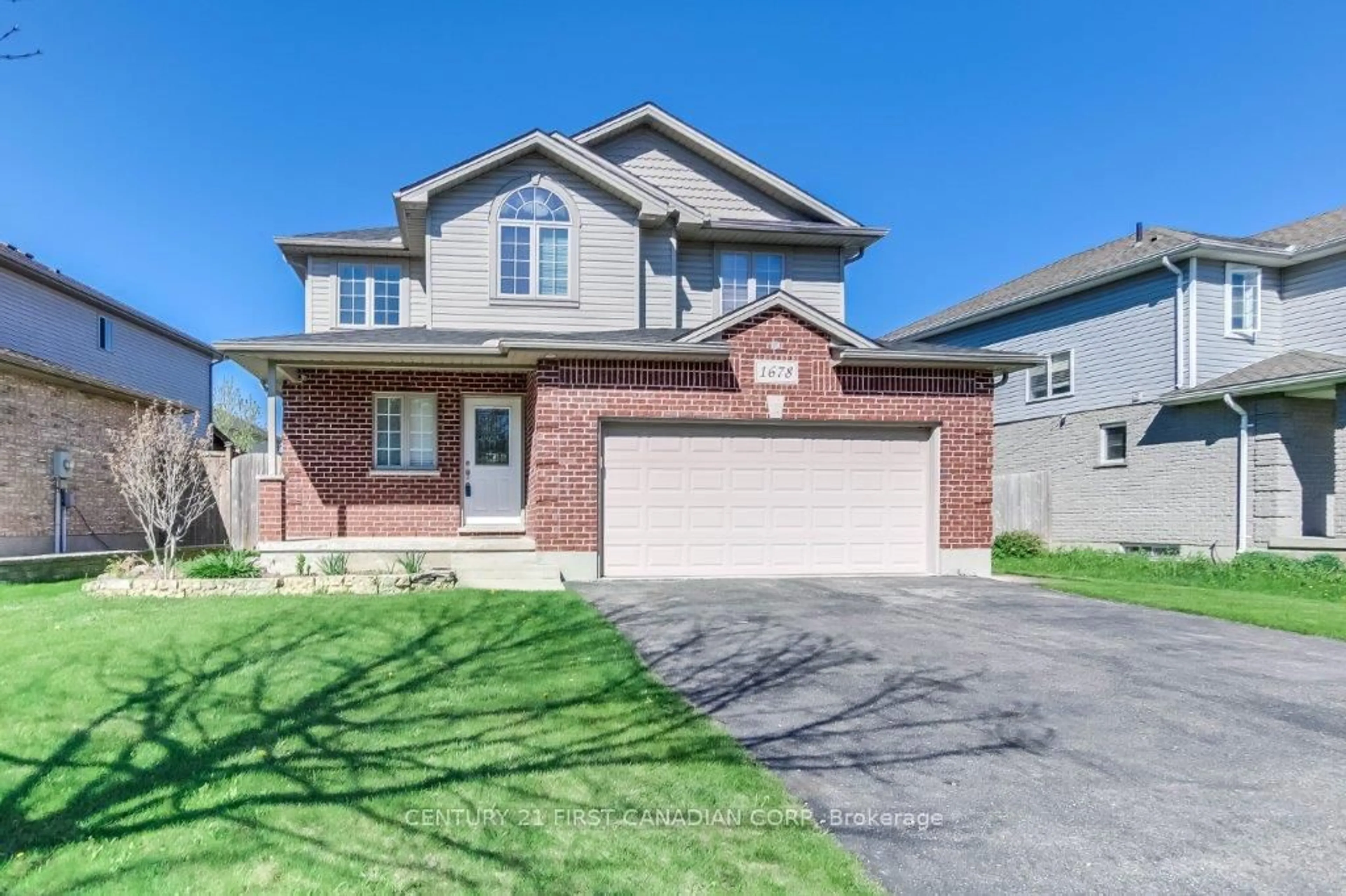 Home with brick exterior material, street for 1678 BLACKMAPLE Cres, London East Ontario N5Y 6L6