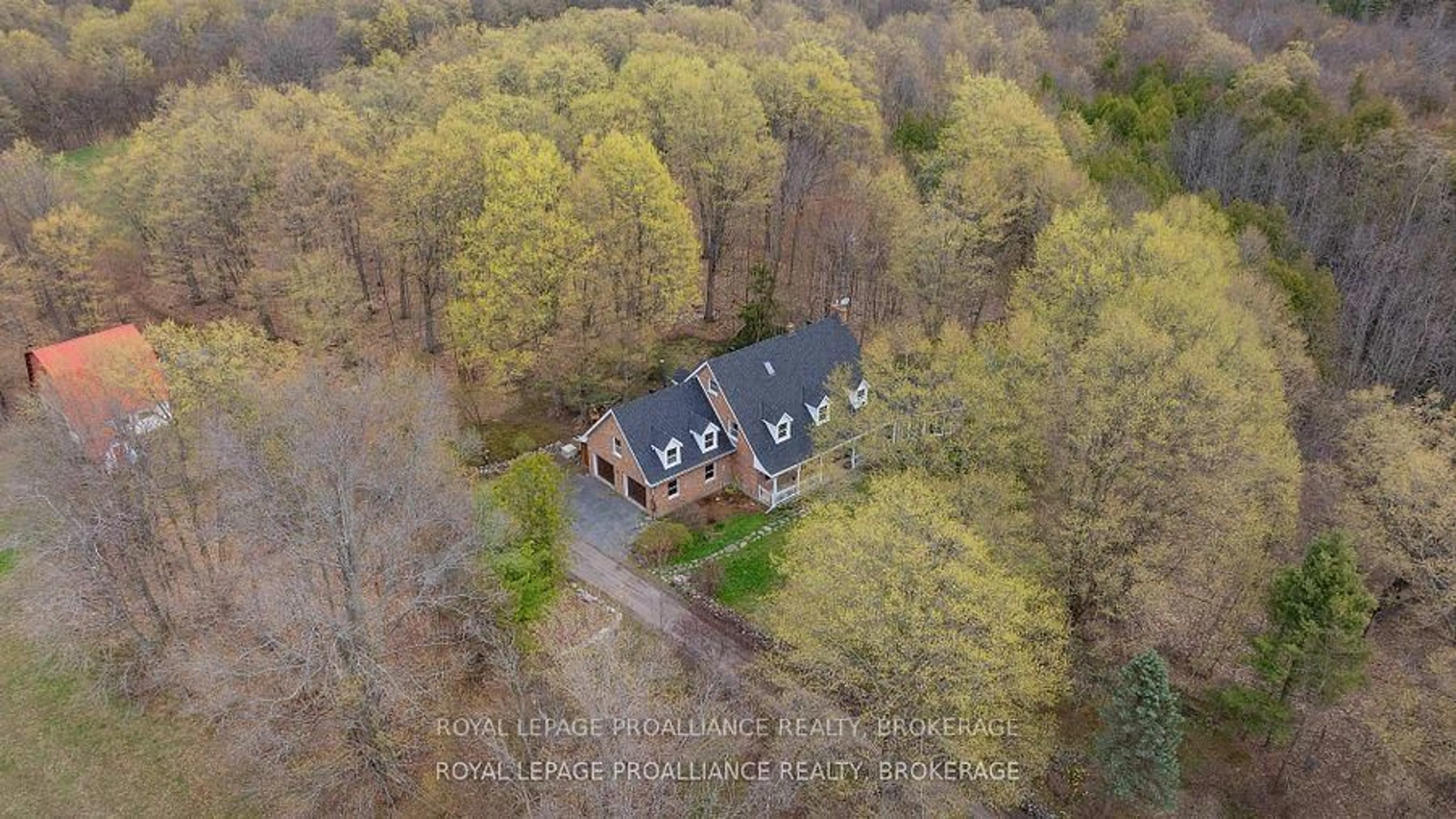 A pic from outside/outdoor area/front of a property/back of a property/a pic from drone, unknown for 3733 Jamieson Rd, Harrowsmith Ontario K0H 1V0