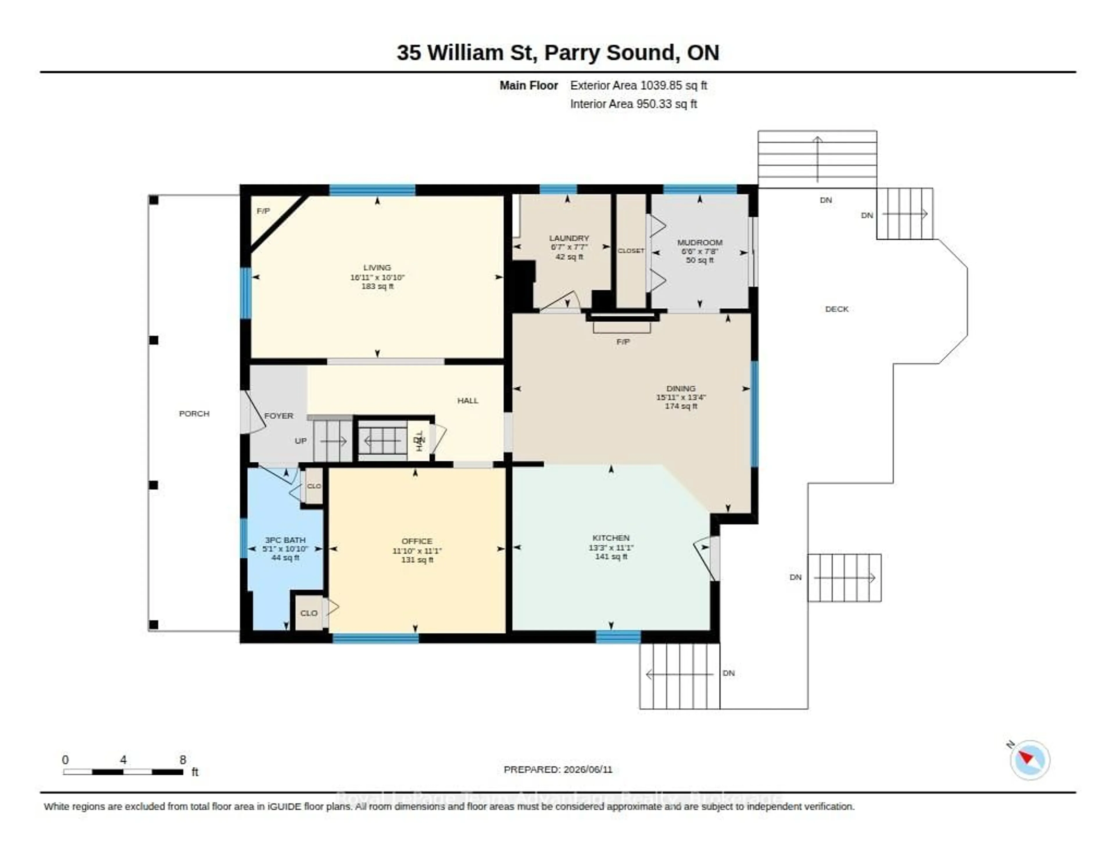 Floor plan for 35 William St, Parry Sound Ontario P2A 1V2