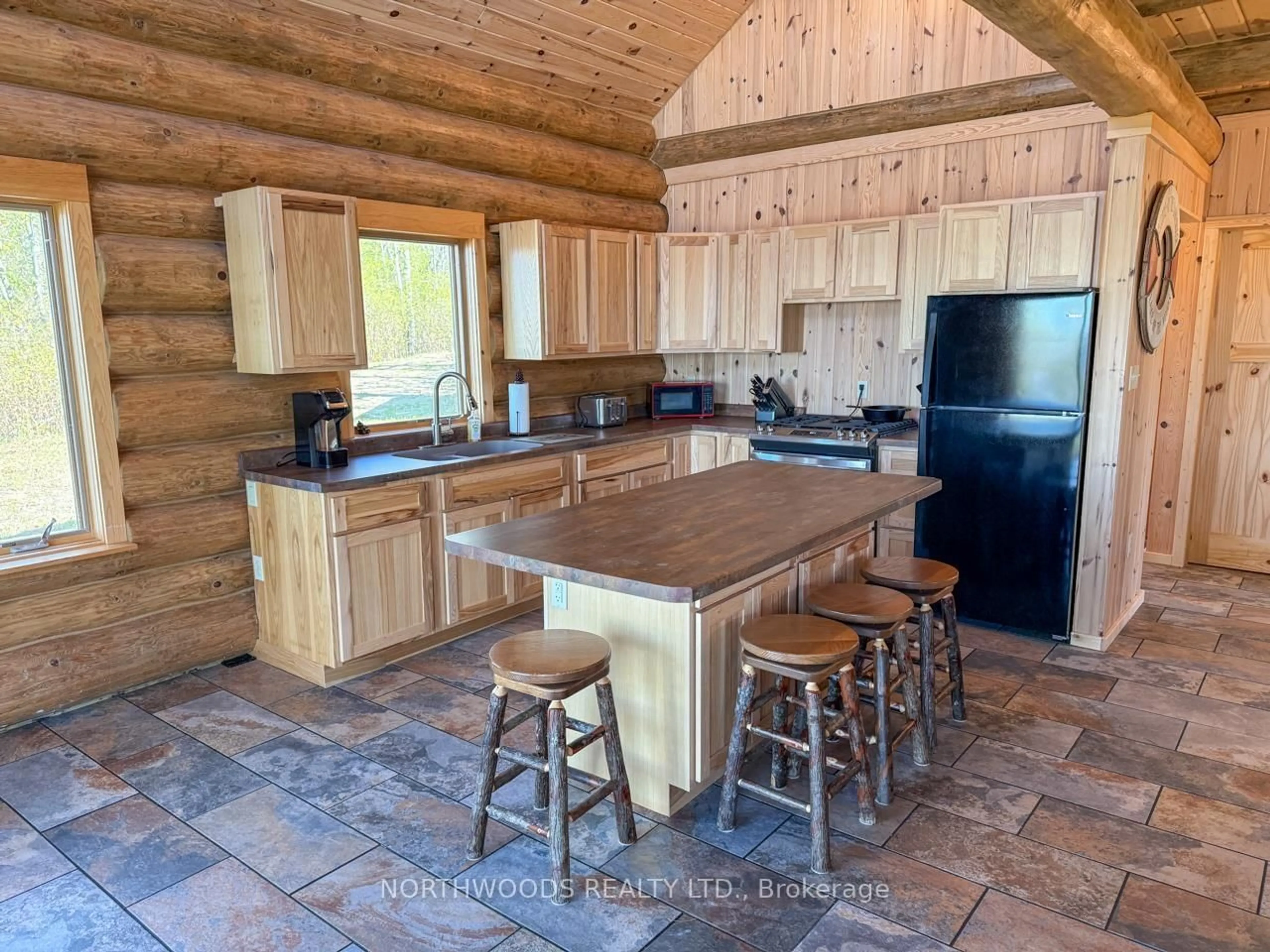 Rustic kitchen, ceramic/tile floor for Lot 3 Ivall Drive, Rainy River Remote Area Ontario P0W 1L0