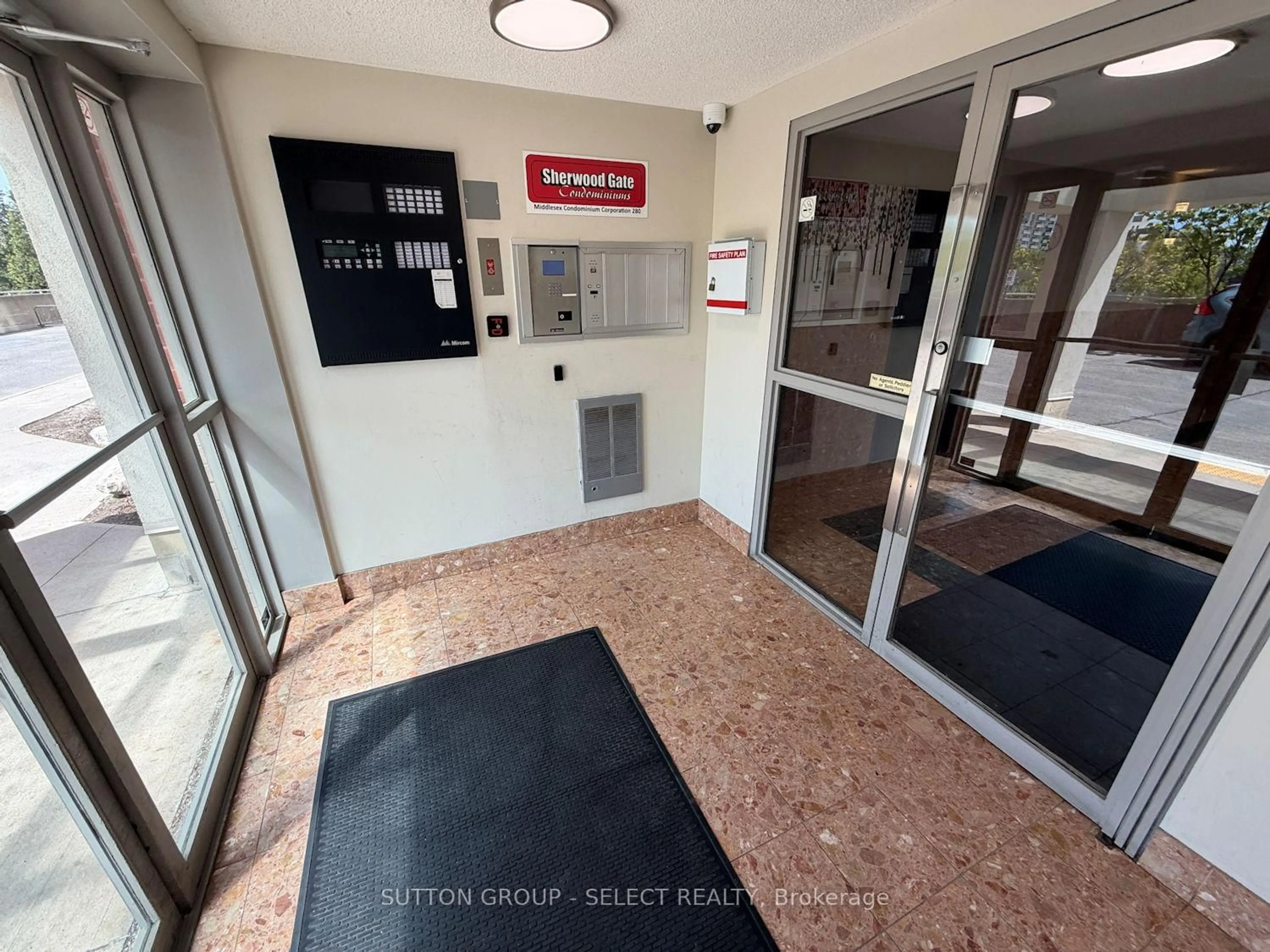 Indoor foyer for 30 Chapman Crt #407, London North Ontario N6G 4Y4