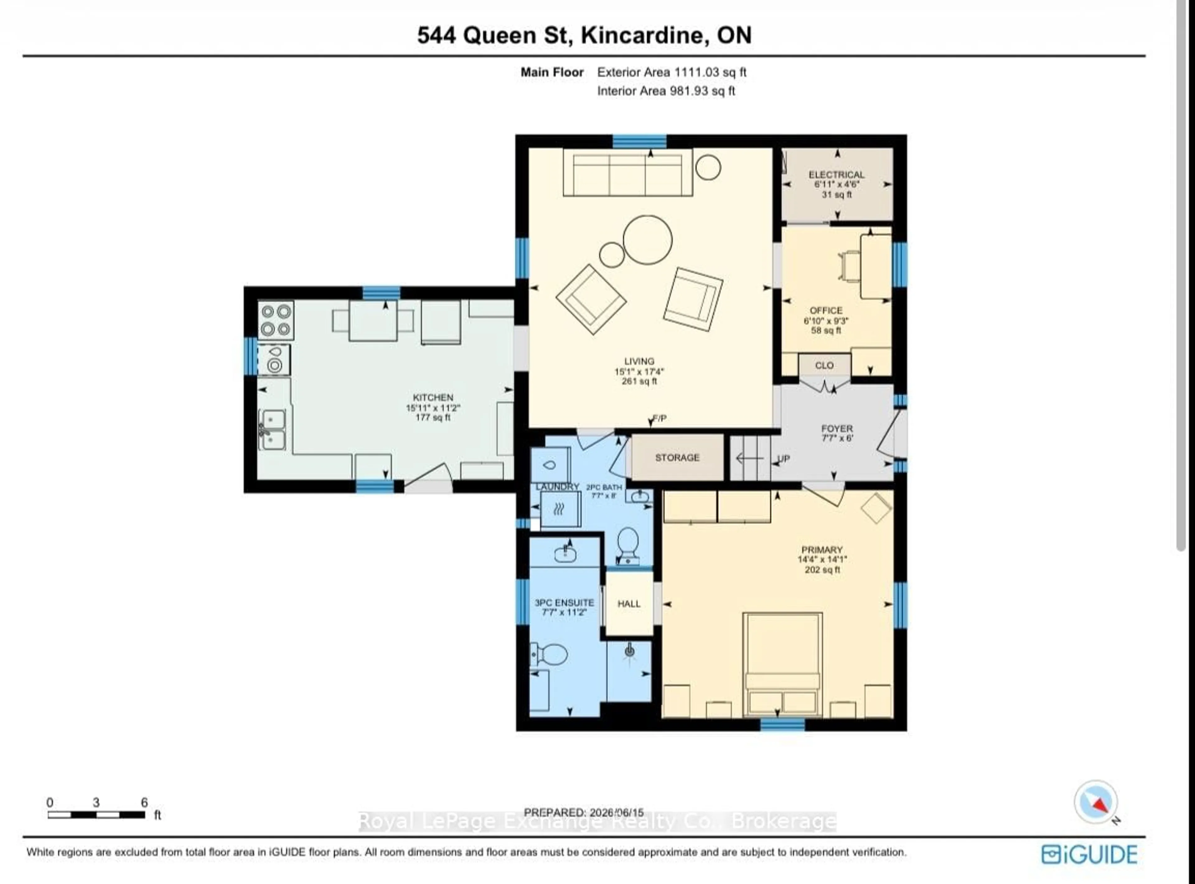 Floor plan for 544 Queen St, Kincardine Ontario N2Z 2H9