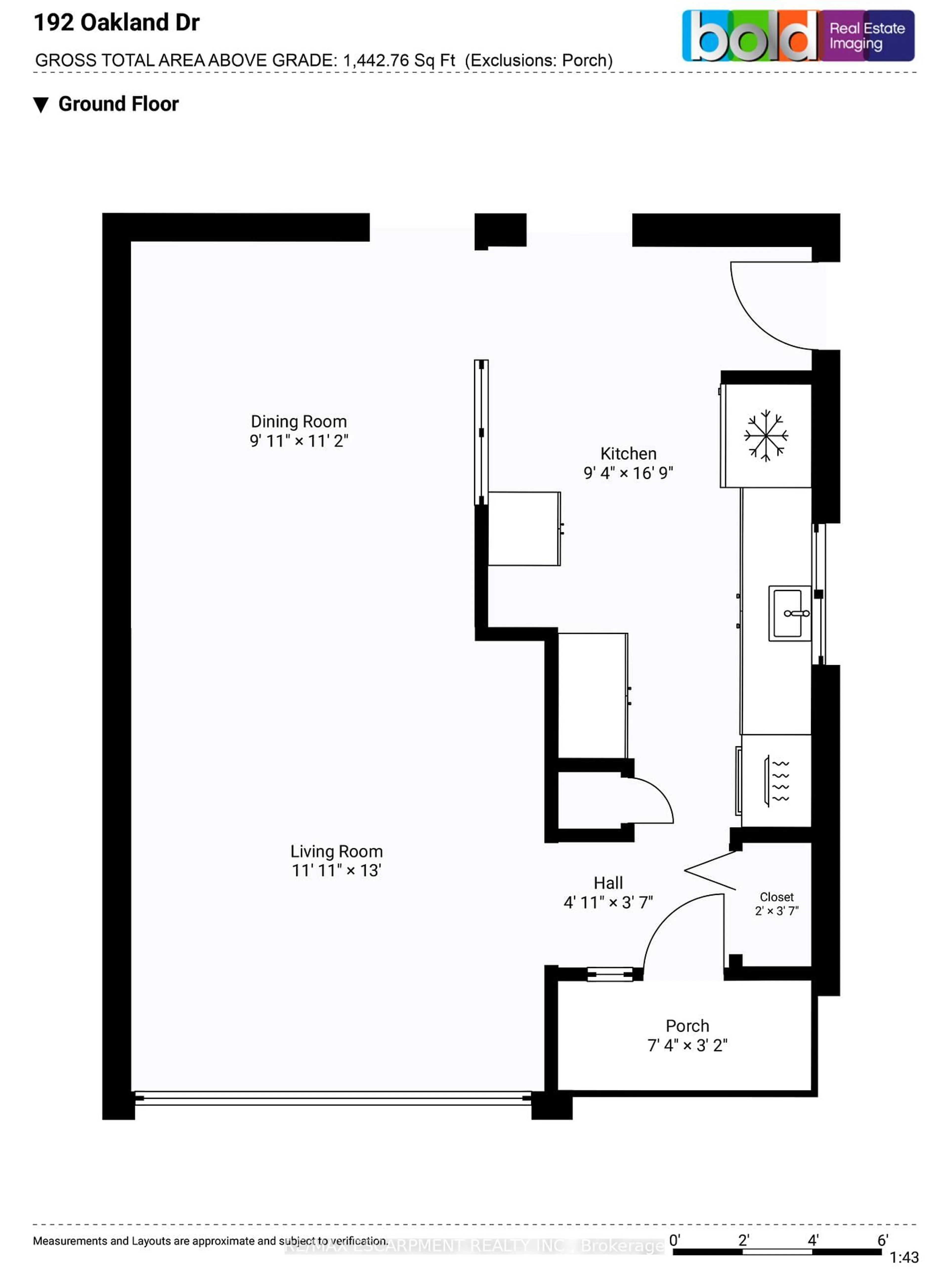 Floor plan for 192 Oakland Dr, Hamilton Ontario L8E 1B6