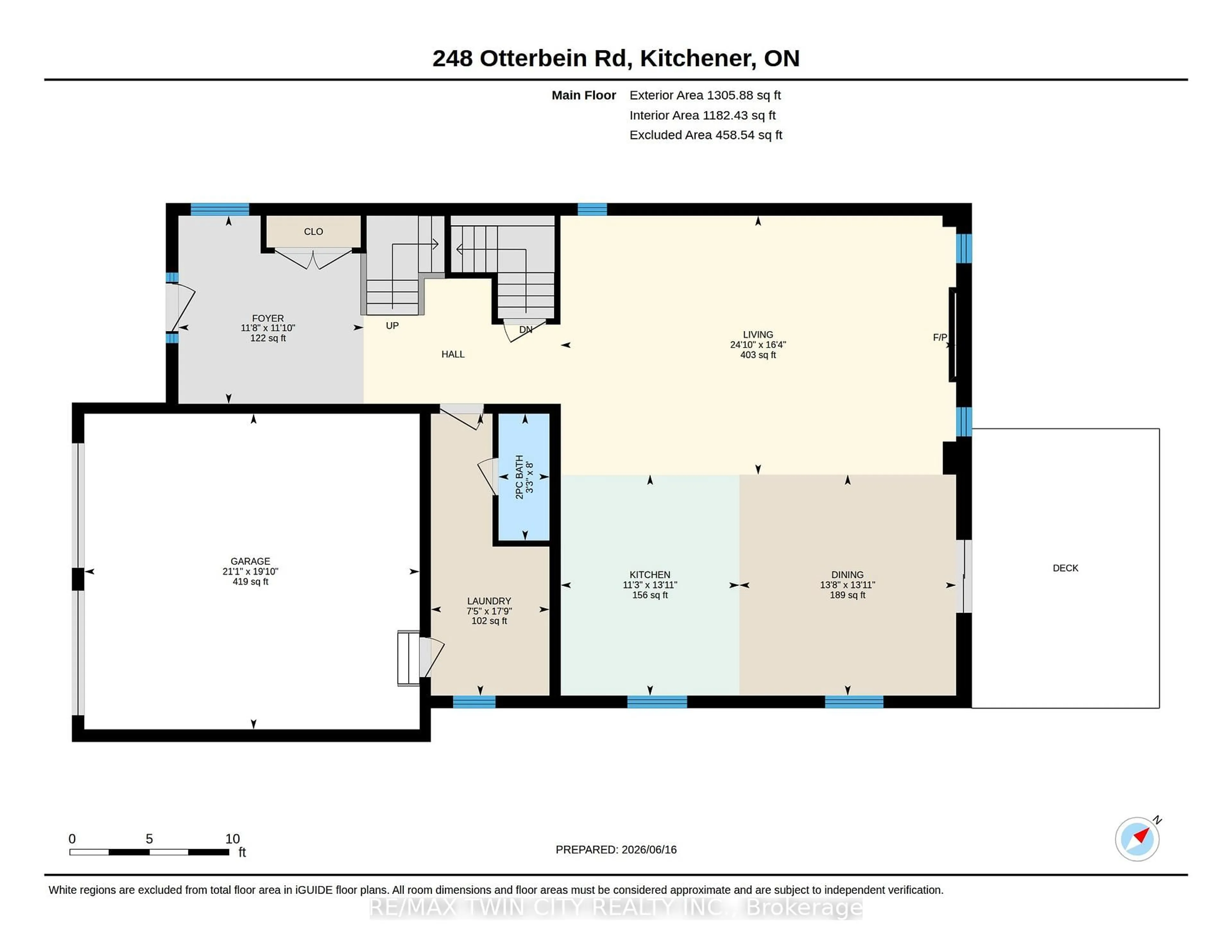 Floor plan for 248 Otterbein Rd, Kitchener Ontario N2B 0A8