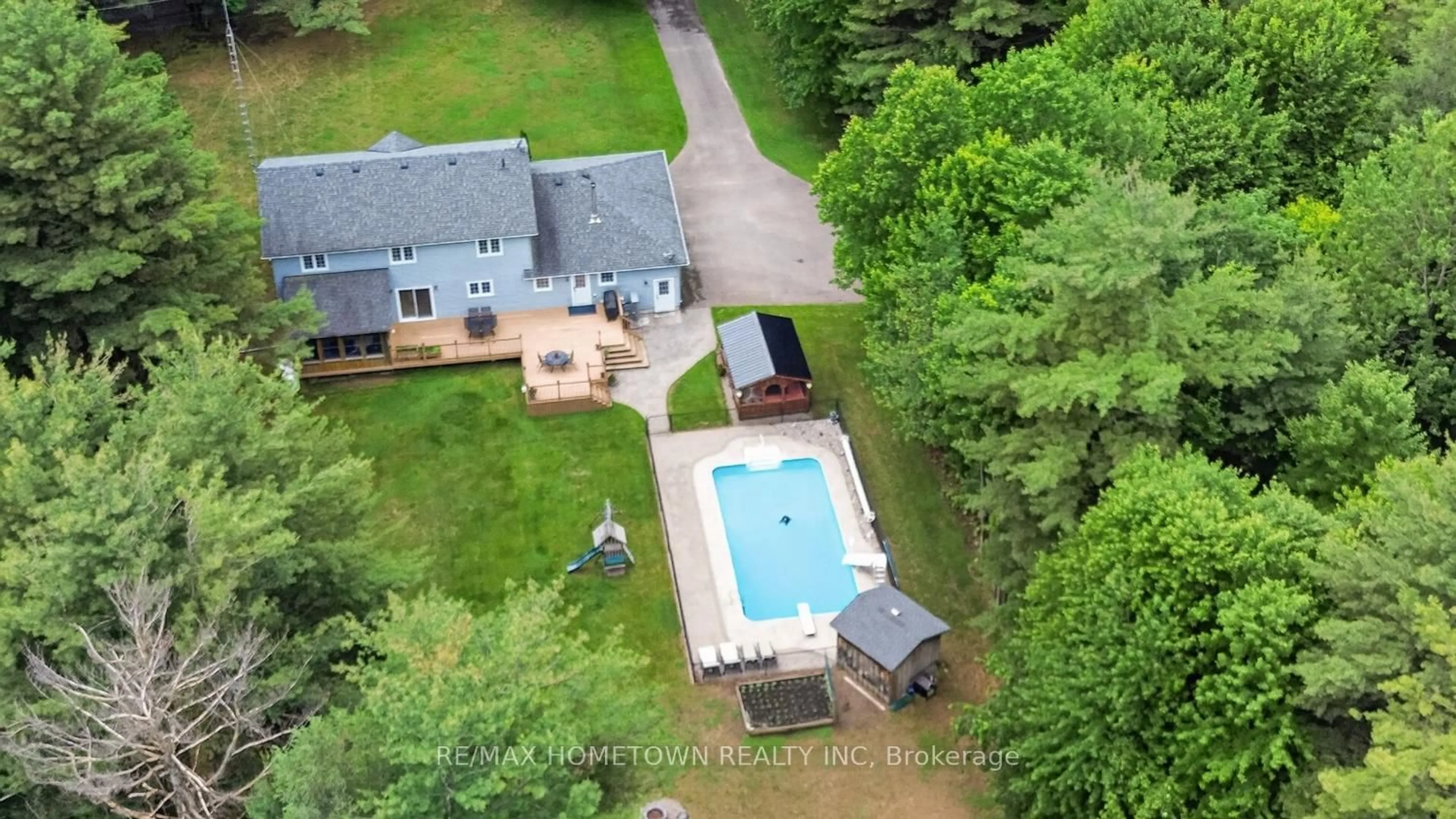 A pic from outside/outdoor area/front of a property/back of a property/a pic from drone, water/lake/river/ocean view for 4621 Haggarts Side Rd, Elizabethtown-Kitley Ontario K6T 1A5