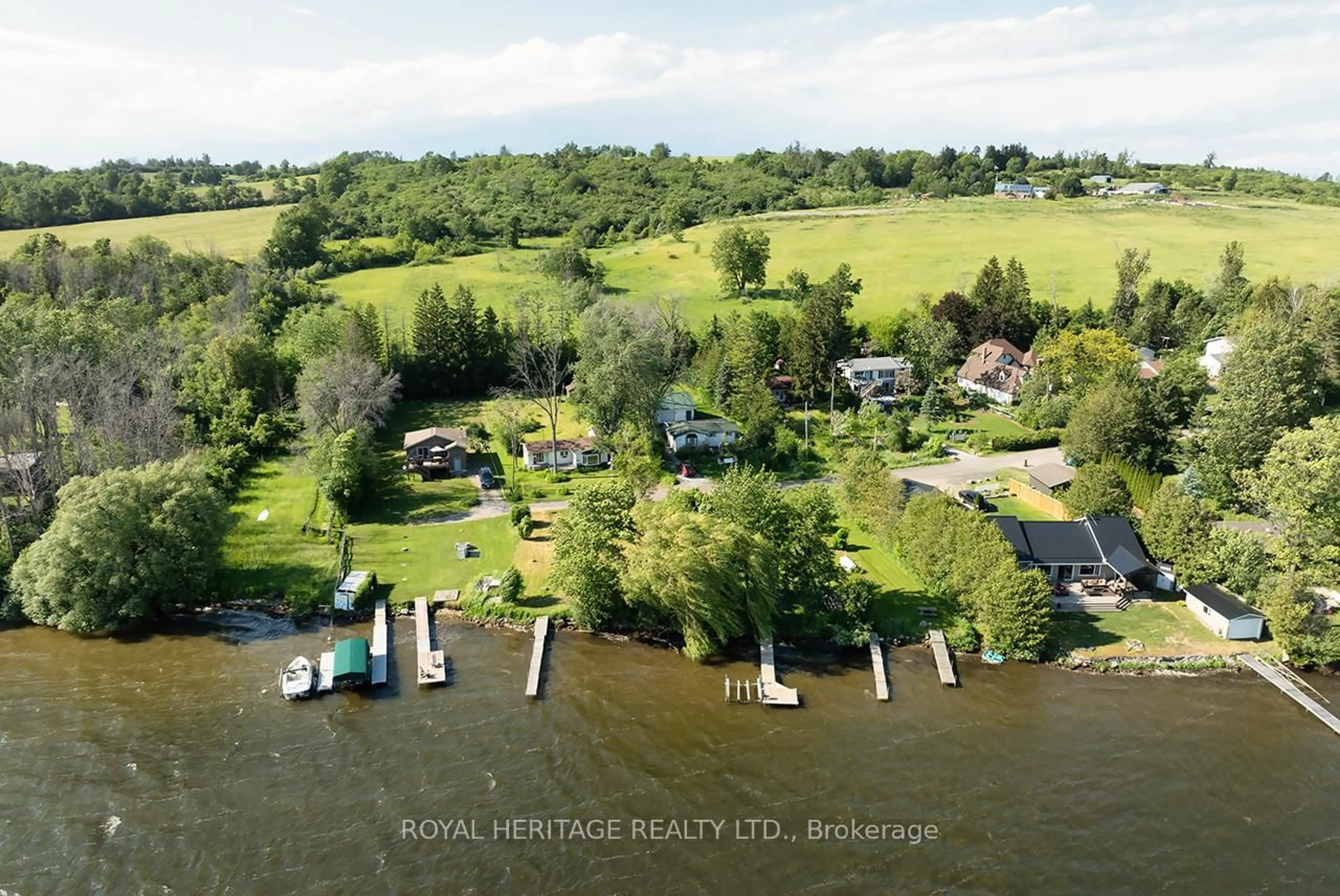 A pic from outside/outdoor area/front of a property/back of a property/a pic from drone, water/lake/river/ocean view for 556 North Shore Dr, Otonabee-South Monaghan Ontario K0L 1B0
