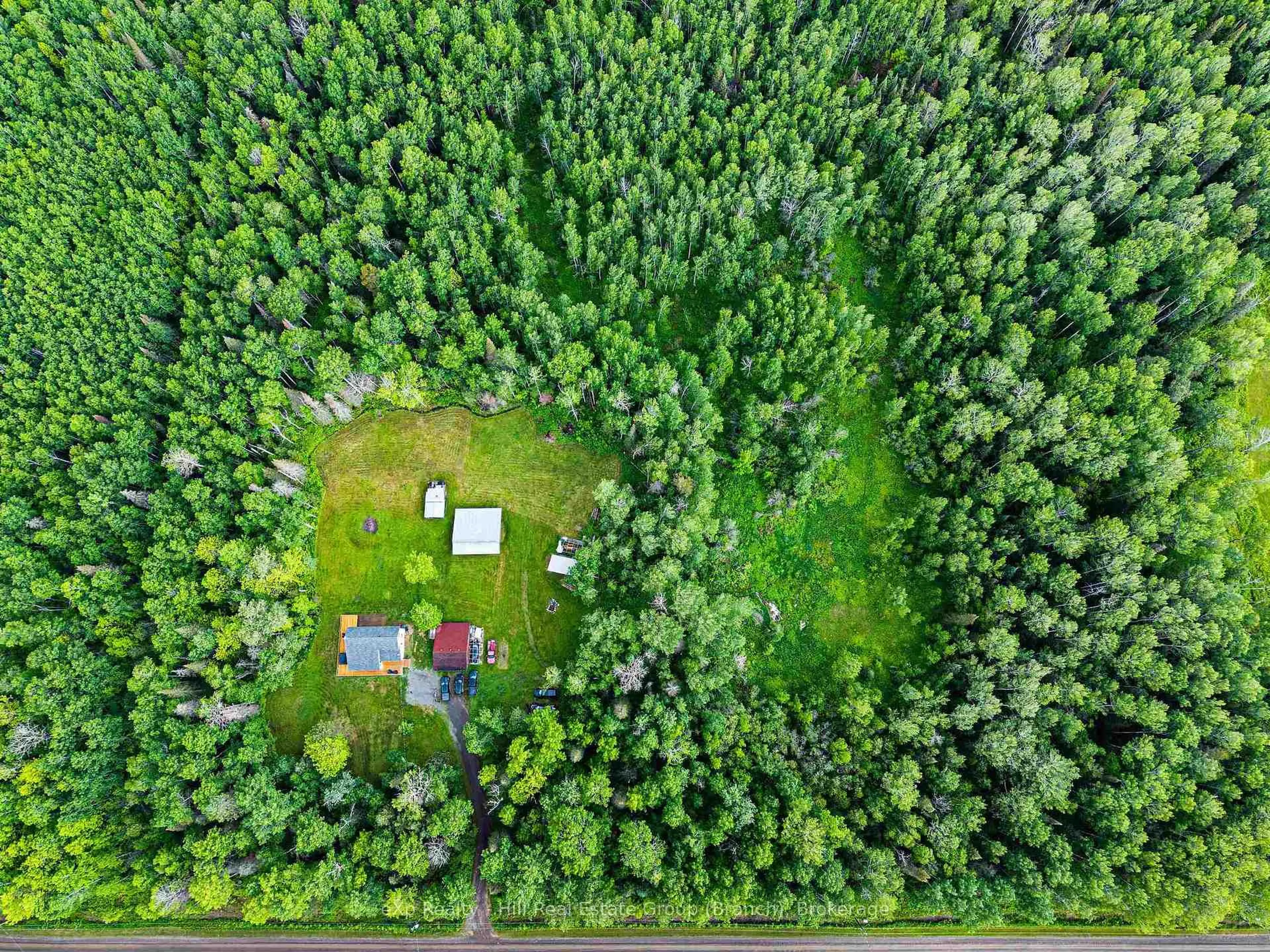 A pic from outside/outdoor area/front of a property/back of a property/a pic from drone, forest/trees view for 190 Cronk Rd, O'Connor Ontario P0T 1W0