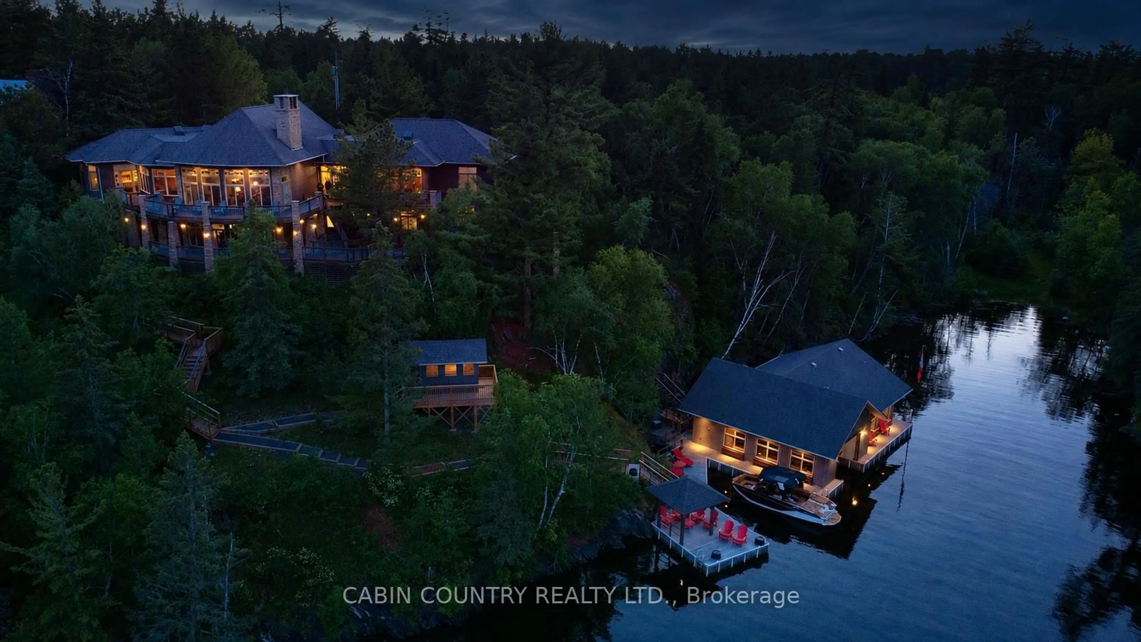 A pic from outside/outdoor area/front of a property/back of a property/a pic from drone, water/lake/river/ocean view for 305P Treaty Island, Kenora Remote Area Ontario P0X 1C0