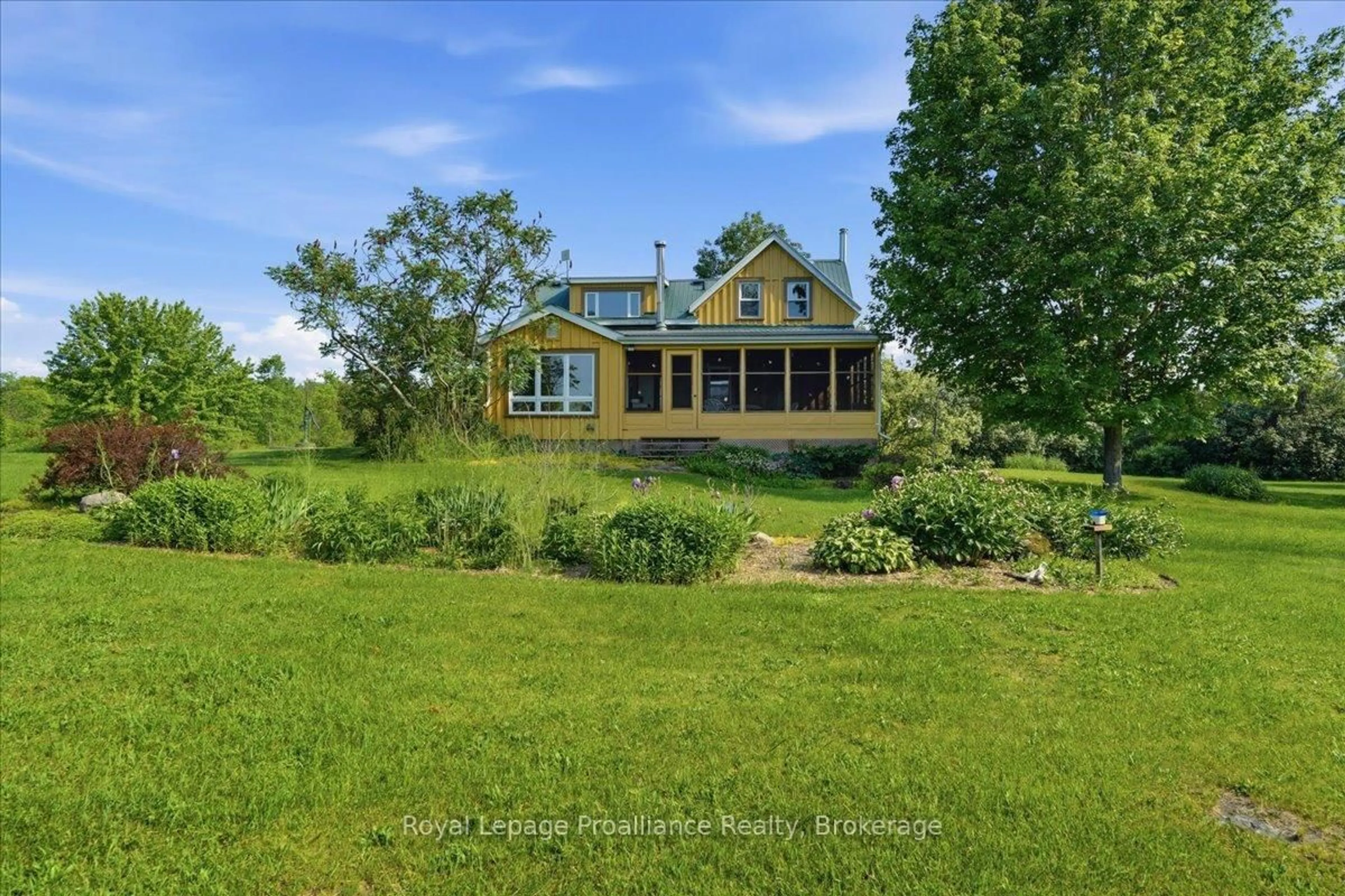 A pic from outside/outdoor area/front of a property/back of a property/a pic from drone, water/lake/river/ocean view for 1539 E Hungerford Rd, Tweed Ontario K0K 3J0
