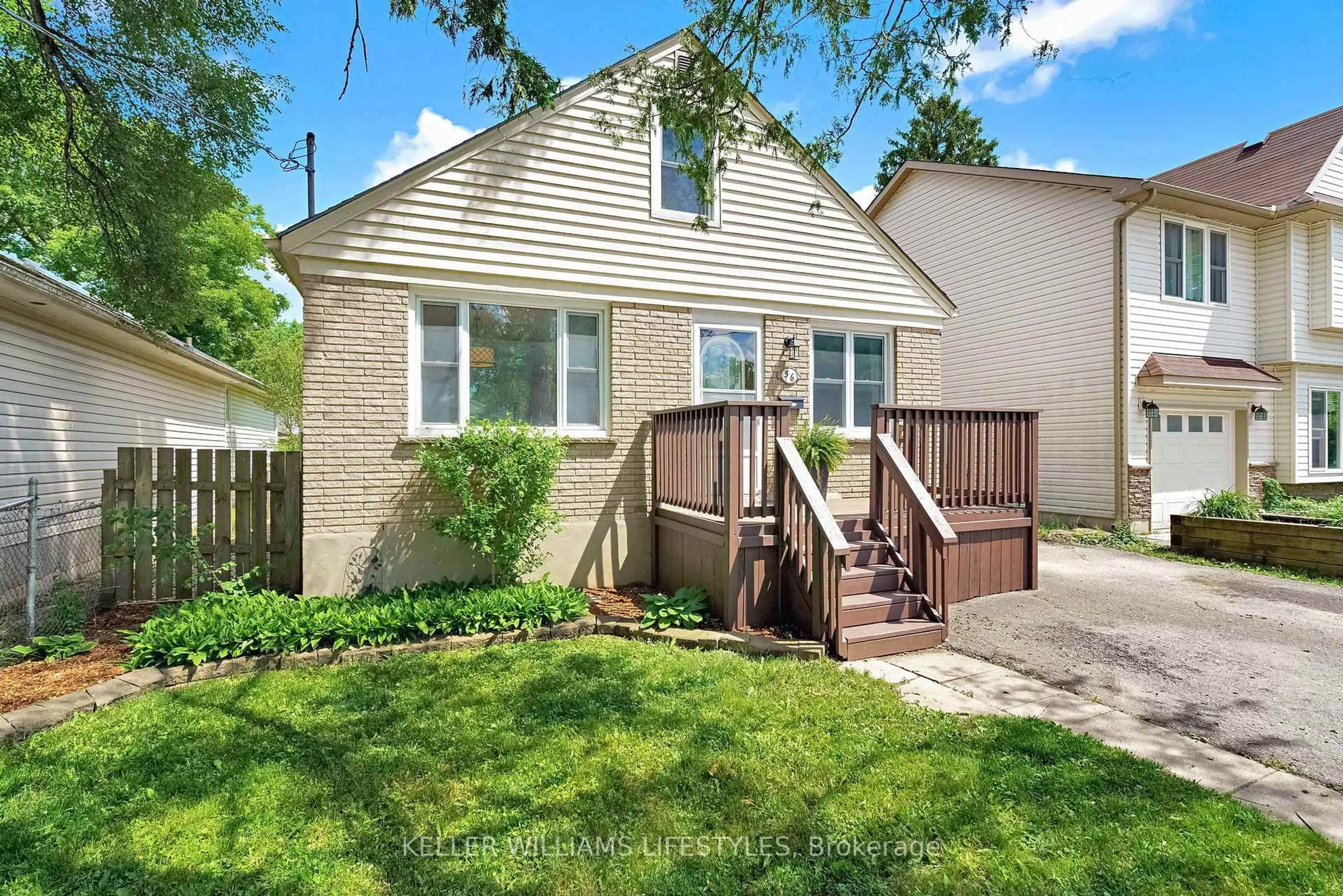 Home with vinyl exterior material, street for 56 Forbes St, London South Ontario N6J 1L5