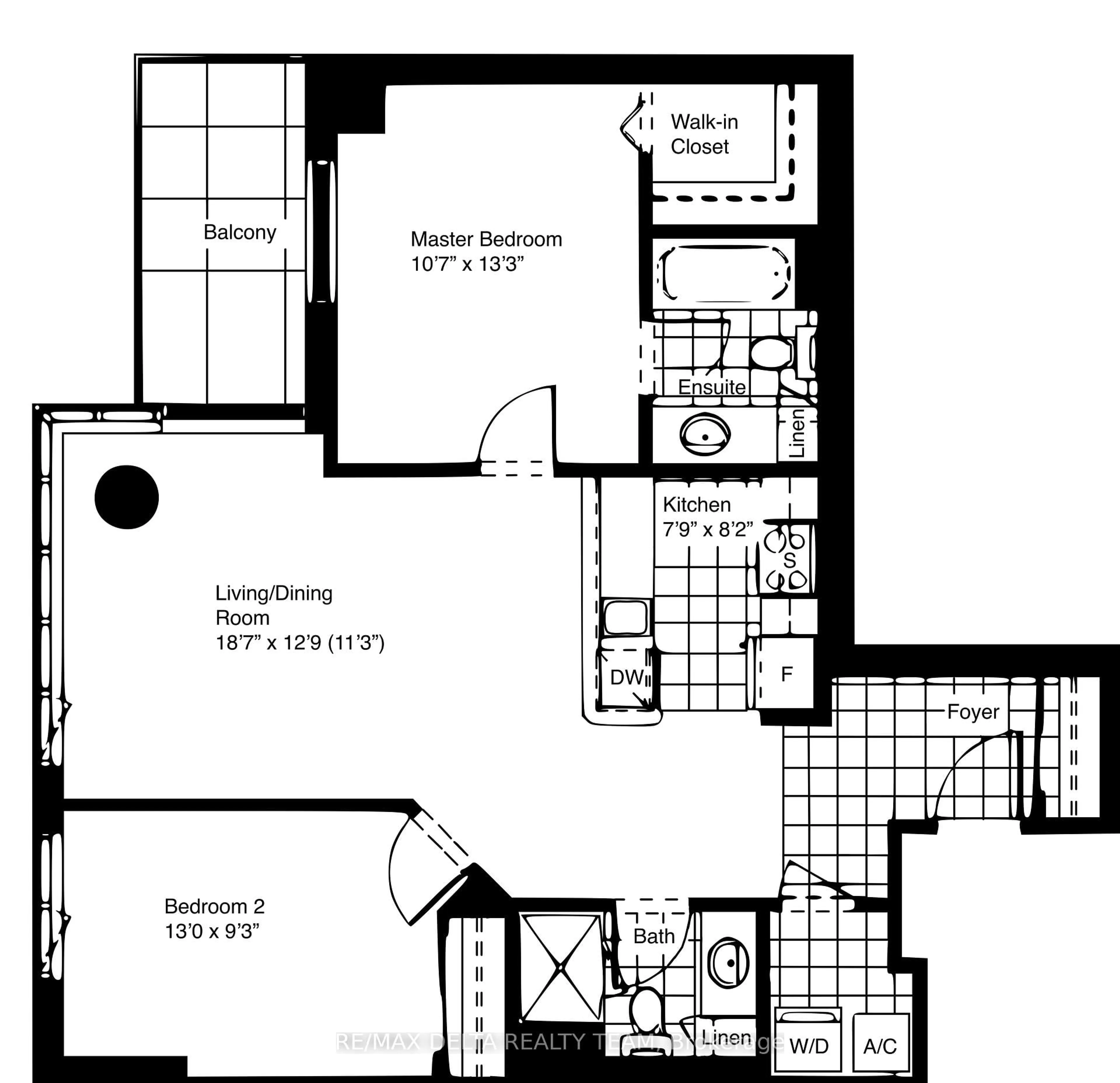 Floor plan for 70 Landry St #1207, Ottawa Ontario K1L 0A8
