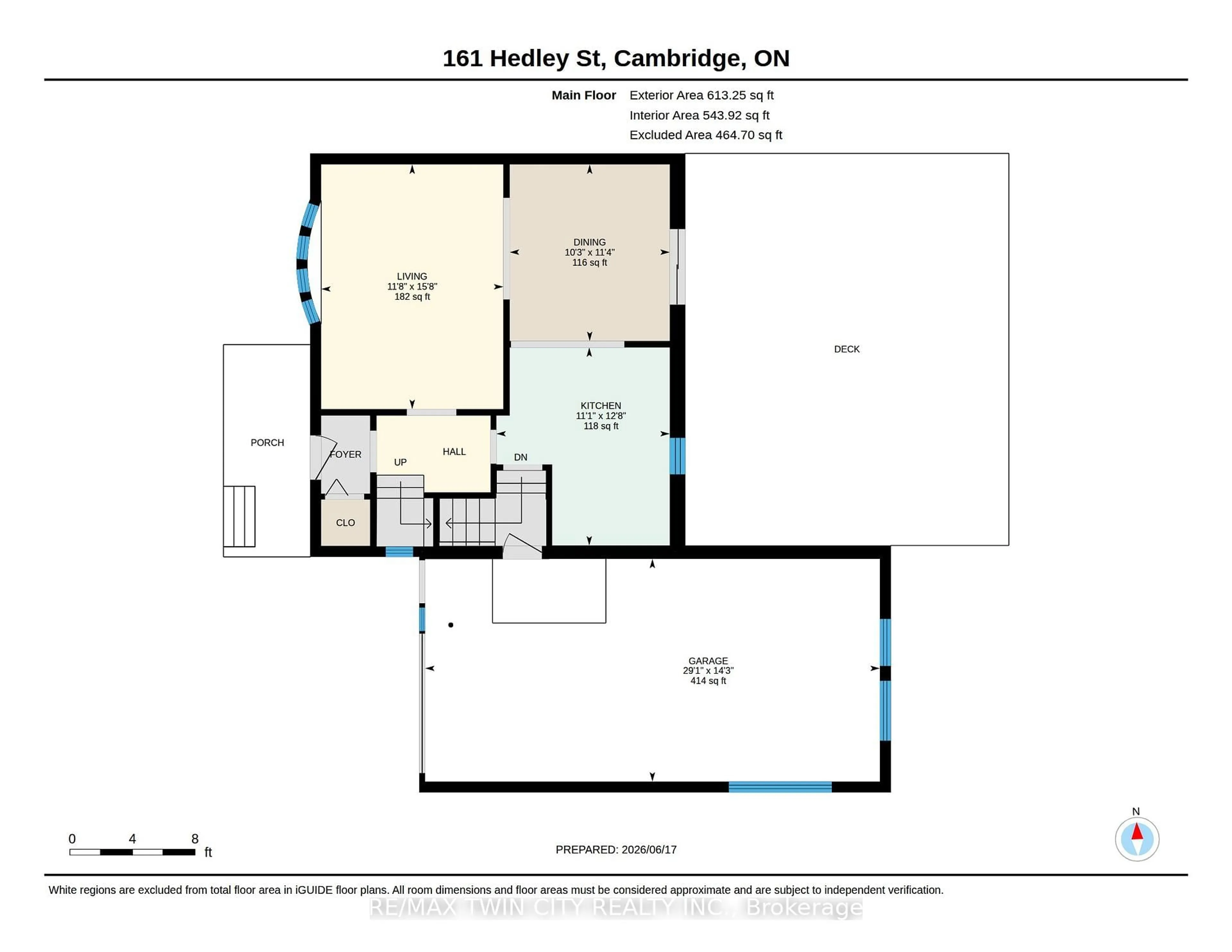 Floor plan for 161 Hedley St, Cambridge Ontario N3H 3X9