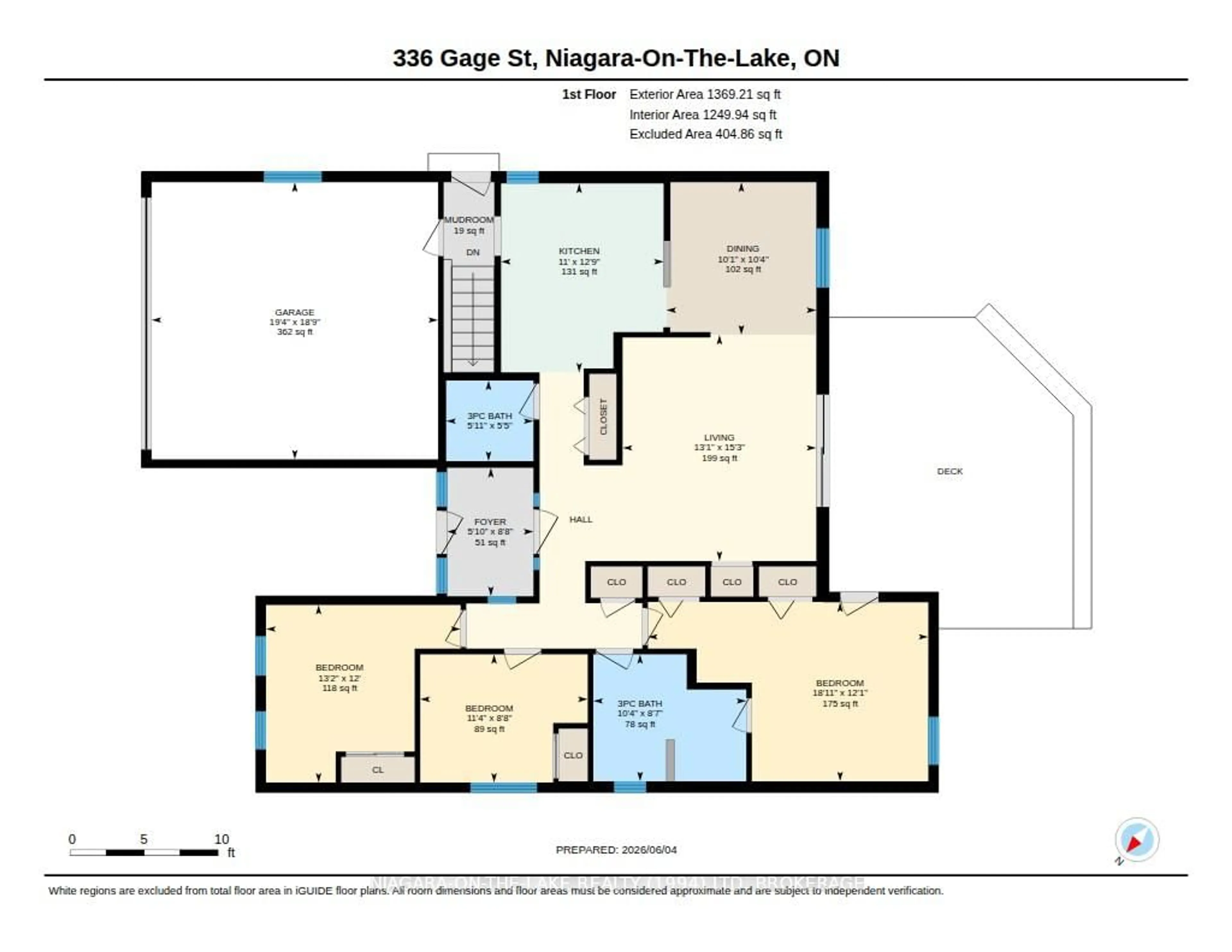 Floor plan for 336 Gage St, Niagara-on-the-Lake Ontario L0S 1J0