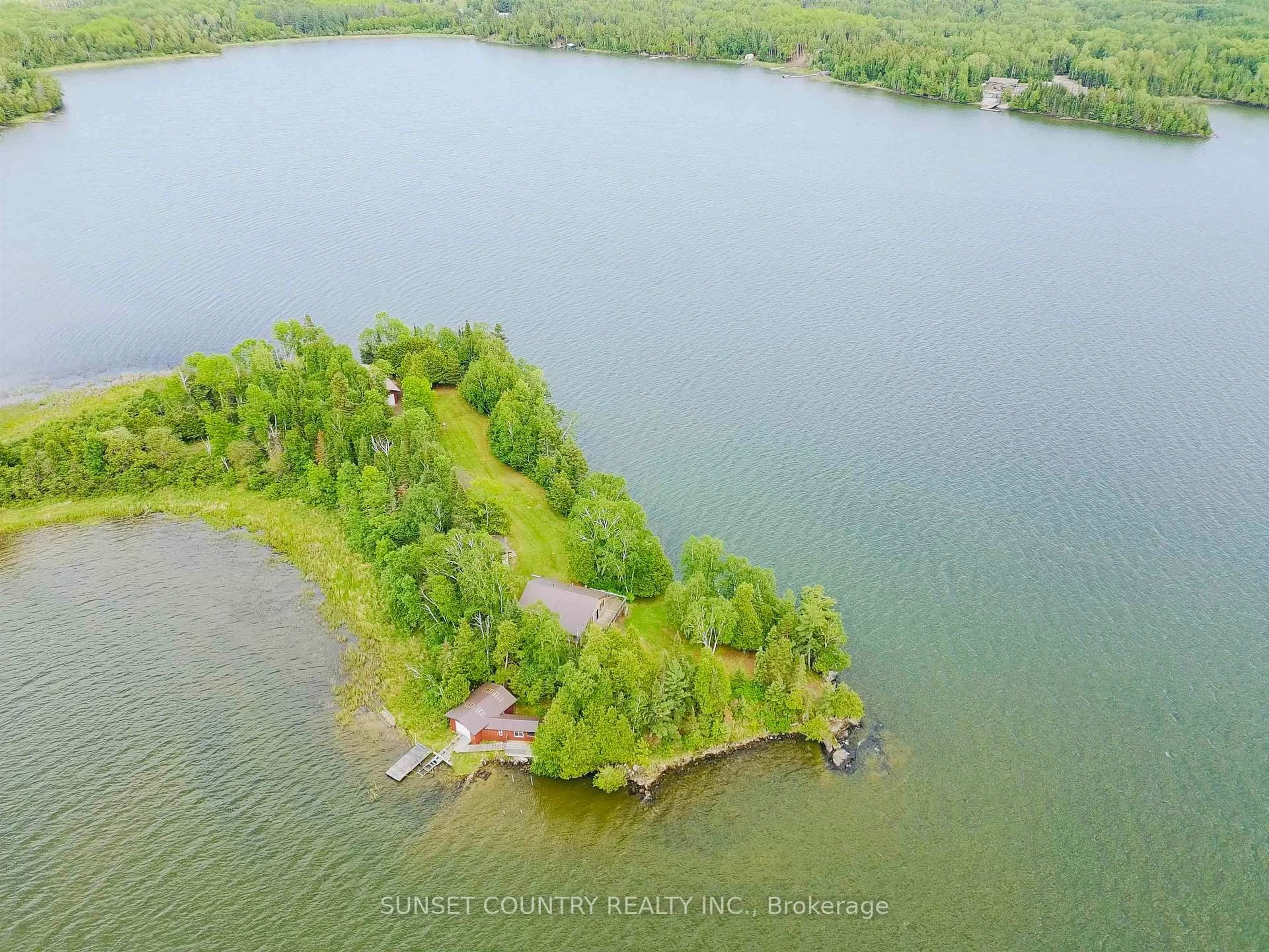 A pic from outside/outdoor area/front of a property/back of a property/a pic from drone, water/lake/river/ocean view for 108 Dawatts Rd, Machin Ontario P0V 1S0