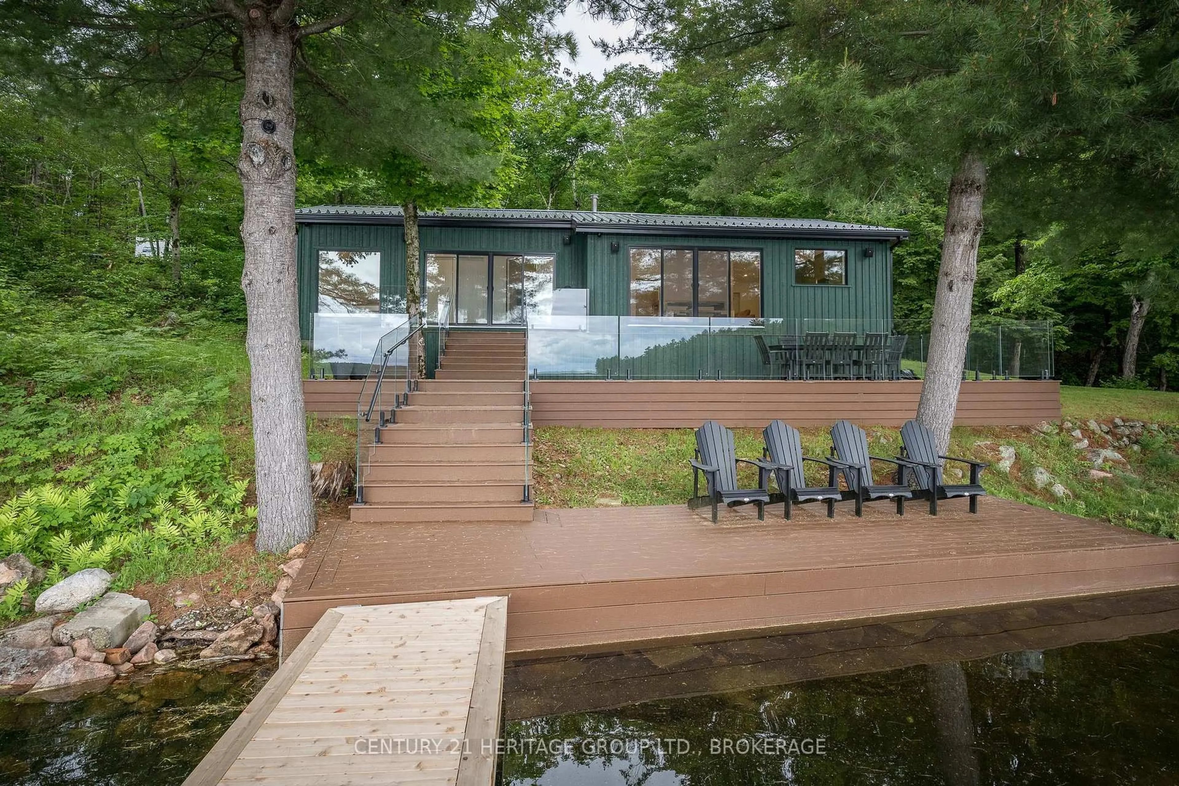 Patio, water/lake/river/ocean view for 1452 Leggat Lake Rd, Parham Ontario K0H 2K0