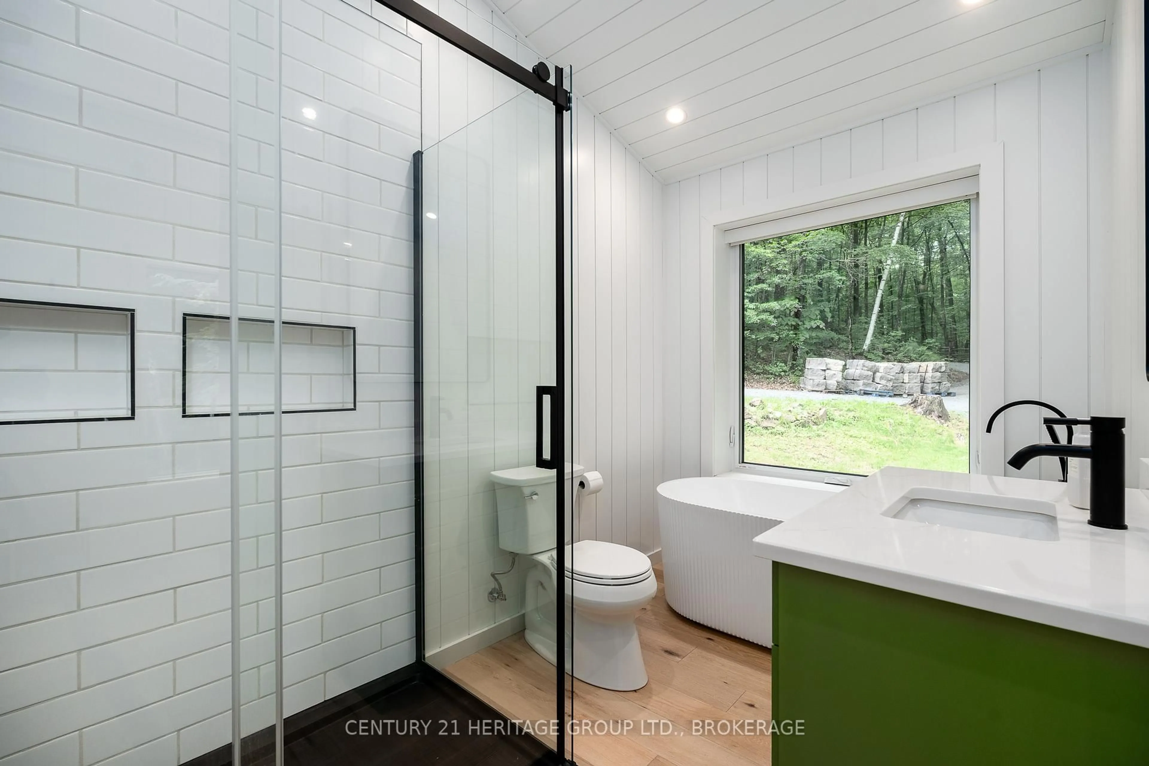 Contemporary bathroom, ceramic/tile floor for 1452 Leggat Lake Rd, Parham Ontario K0H 2K0
