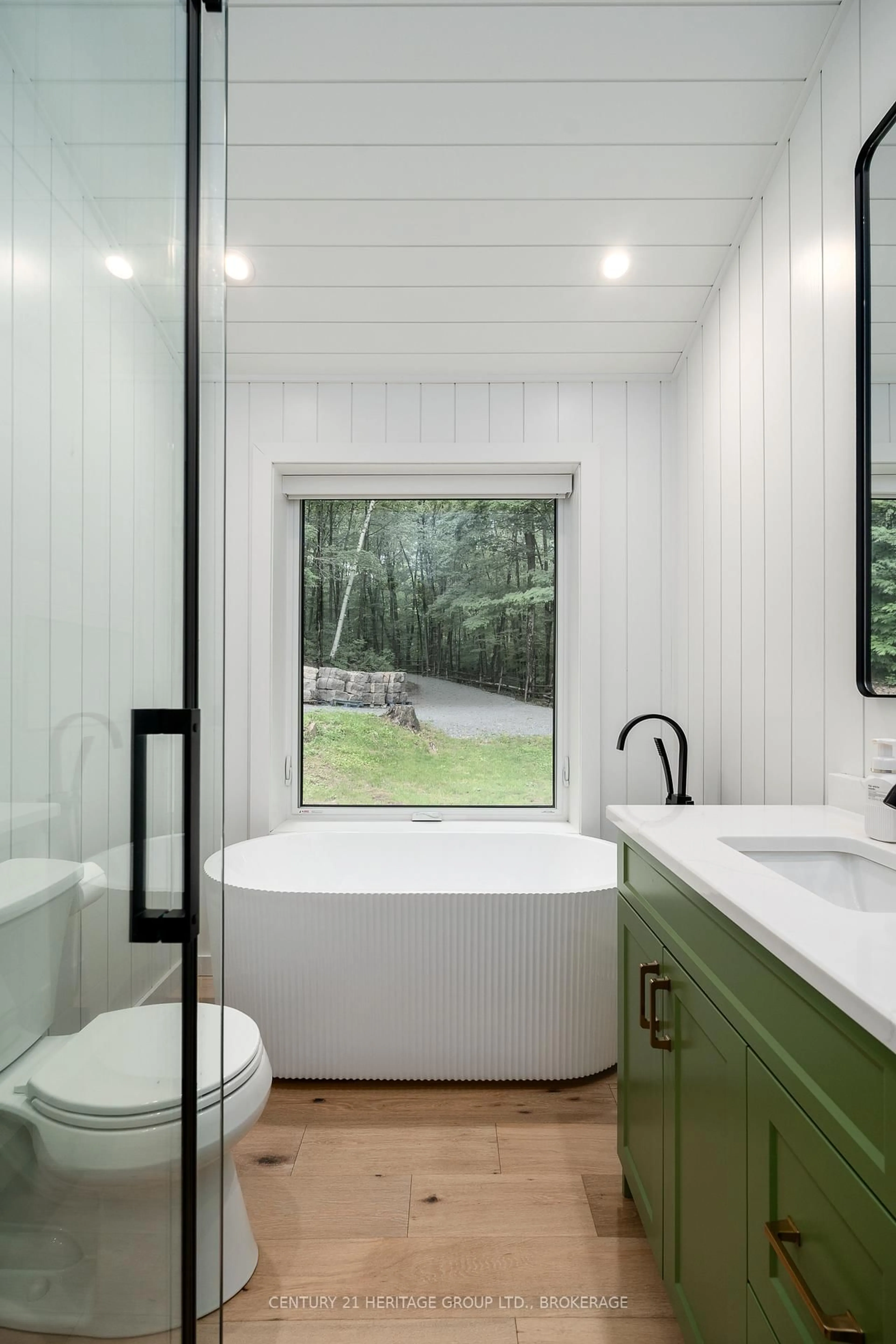 Contemporary bathroom, ceramic/tile floor for 1452 Leggat Lake Rd, Parham Ontario K0H 2K0
