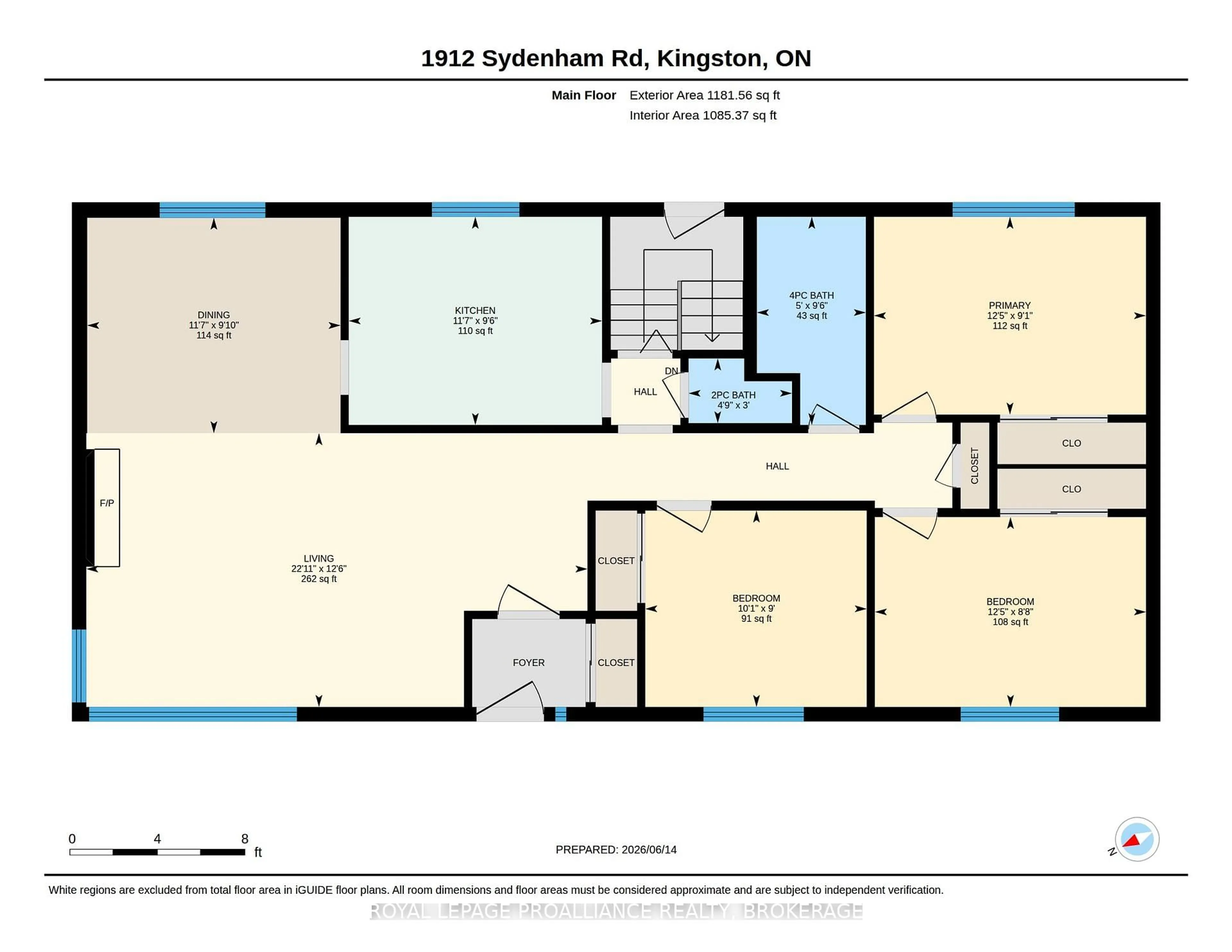 Floor plan for 1912 Sydenham Rd, Kingston Ontario K7L 4V4
