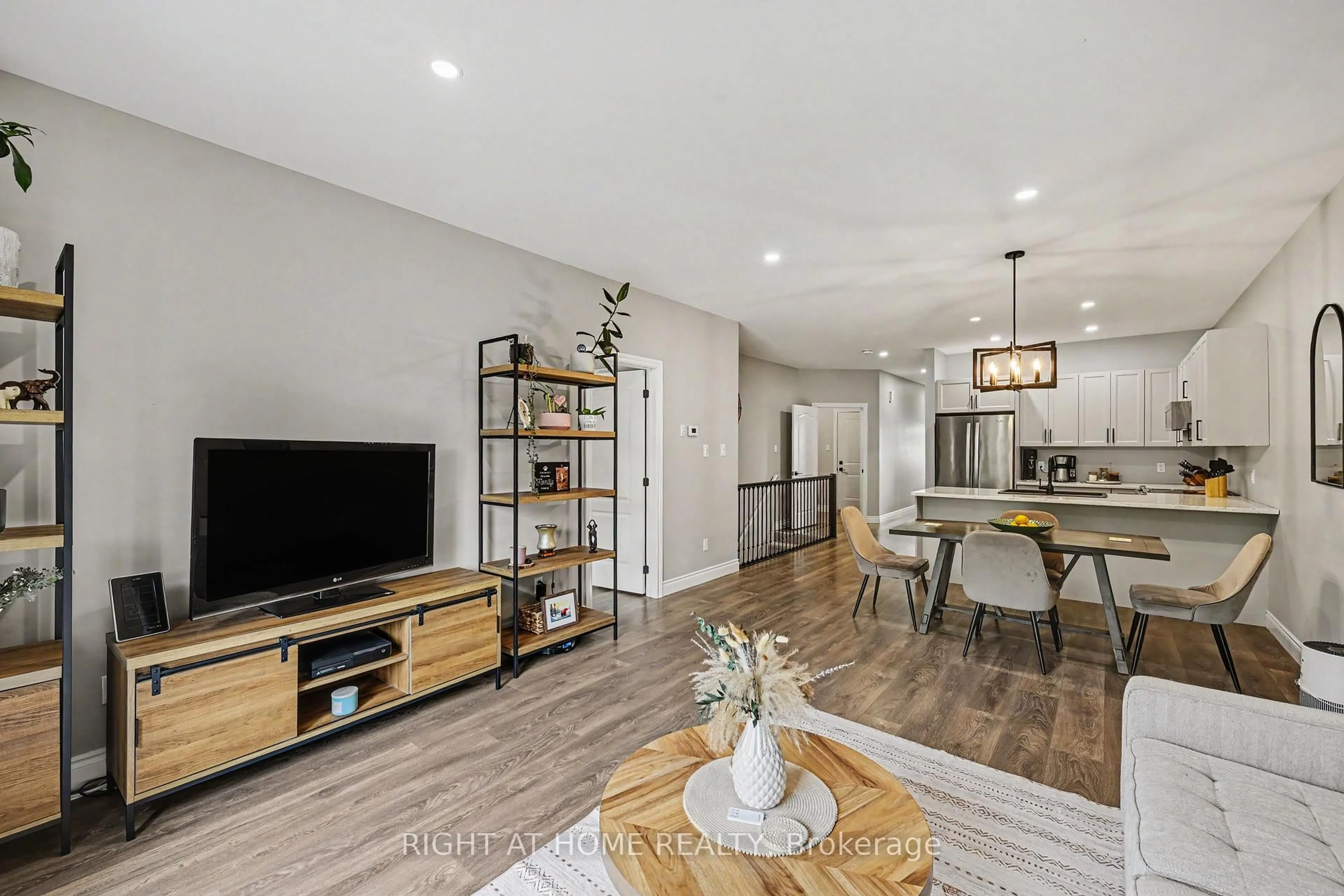 Open concept kitchen, wood/laminate floor for 306 Forestview Cres, Renfrew Ontario K7V 0C4
