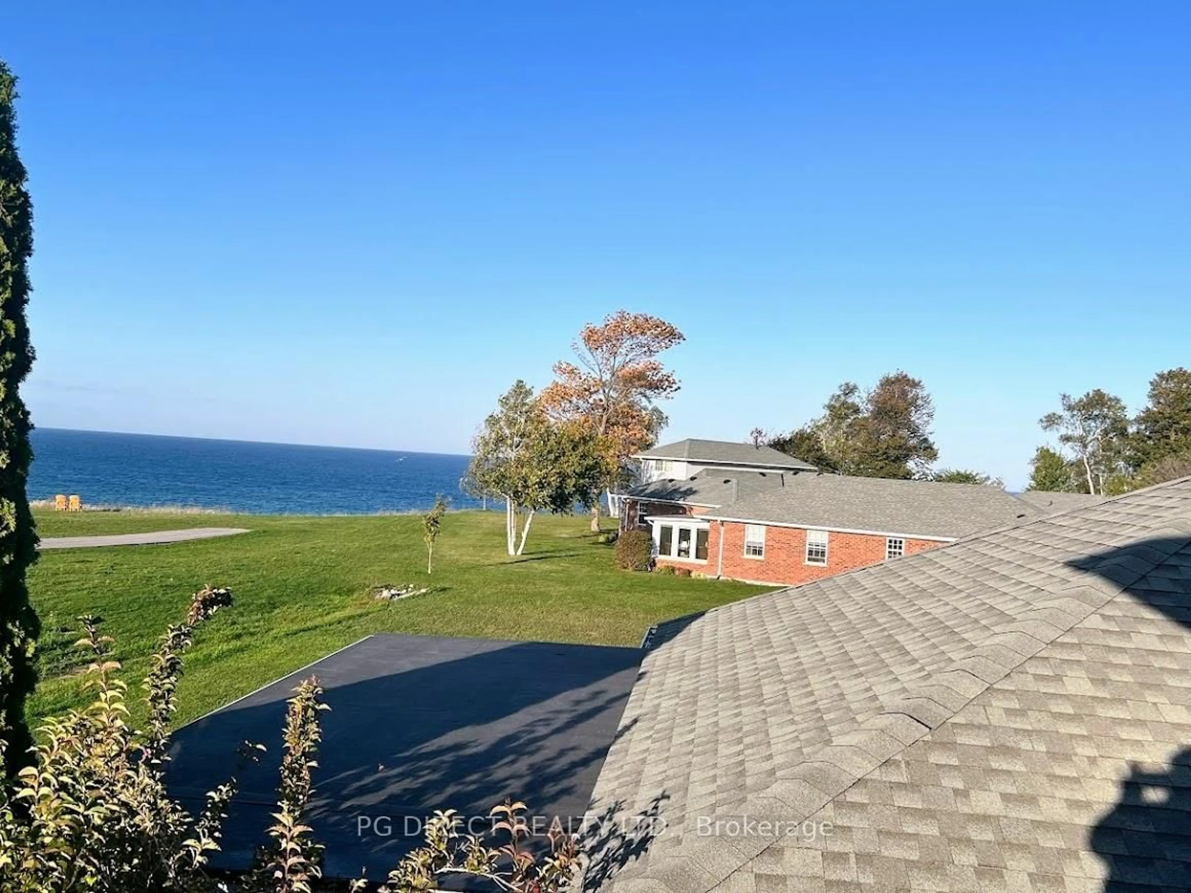 A pic from outside/outdoor area/front of a property/back of a property/a pic from drone, water/lake/river/ocean view for 241 Bethune Cres, Goderich Ontario N7A 4M6