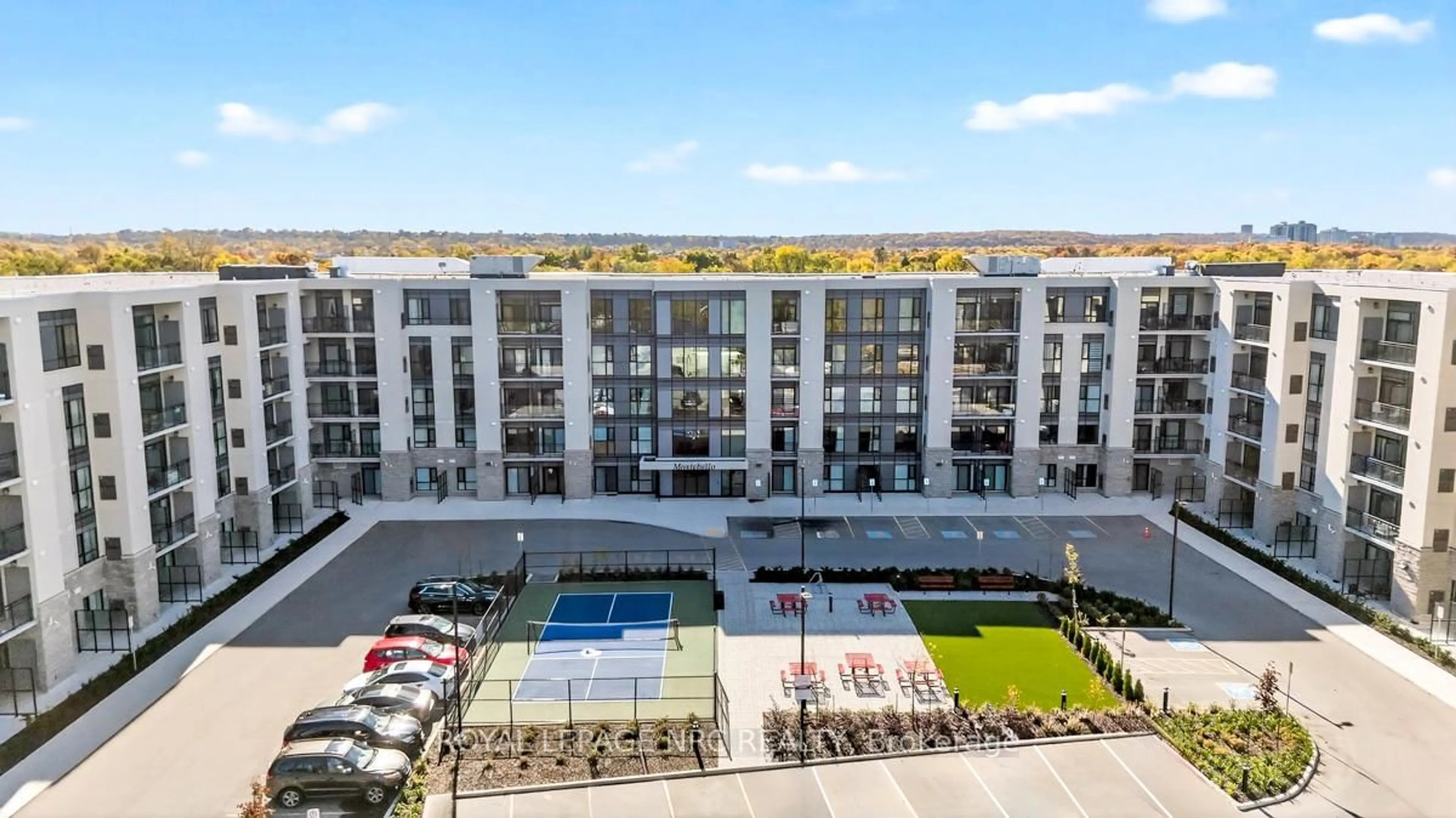 A pic from outside/outdoor area/front of a property/back of a property/a pic from drone, city buildings view from balcony for 50 HERRICK Ave #LP22, St. Catharines Ontario L2P 2T9
