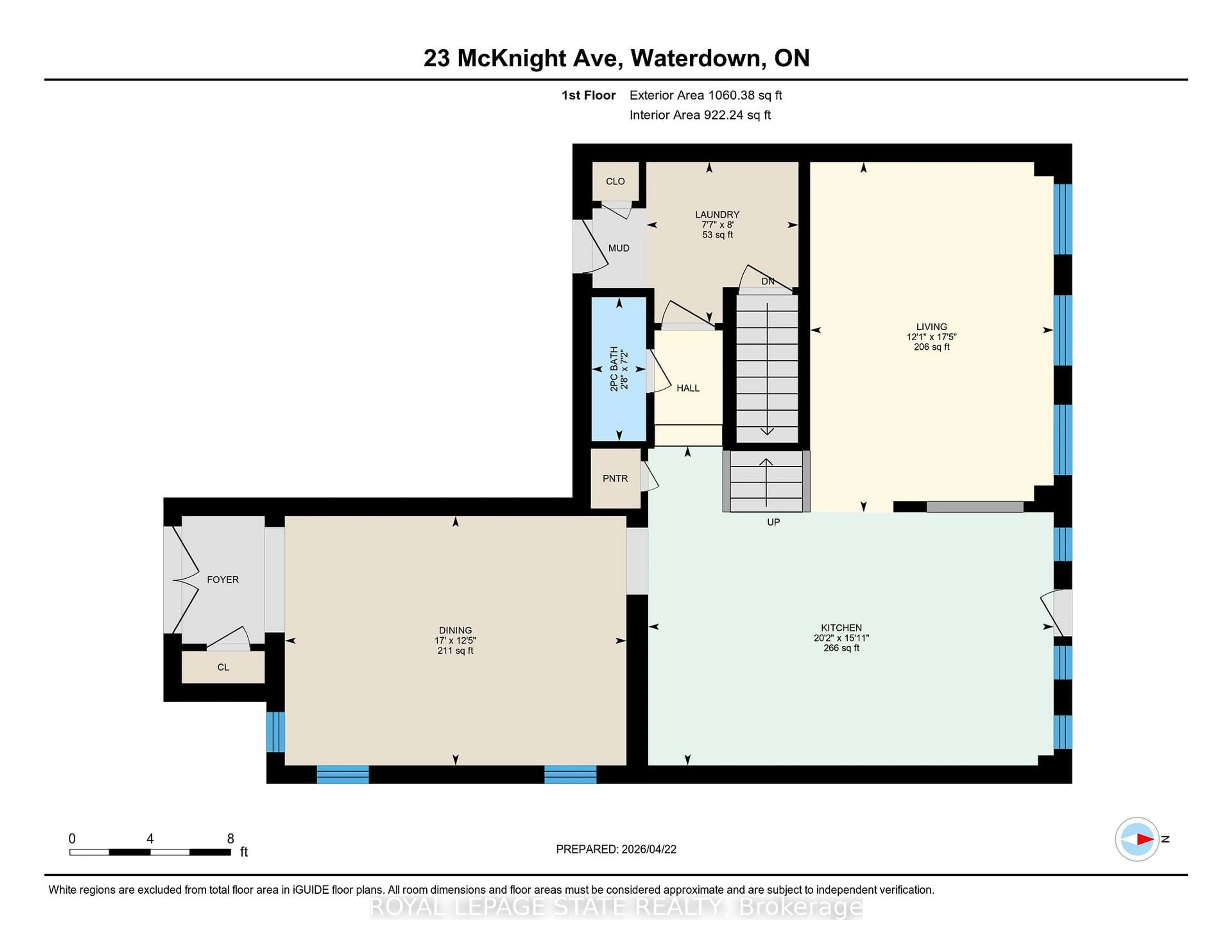 Floor plan for 23 McKnight Ave, Hamilton Ontario L8B 0R5
