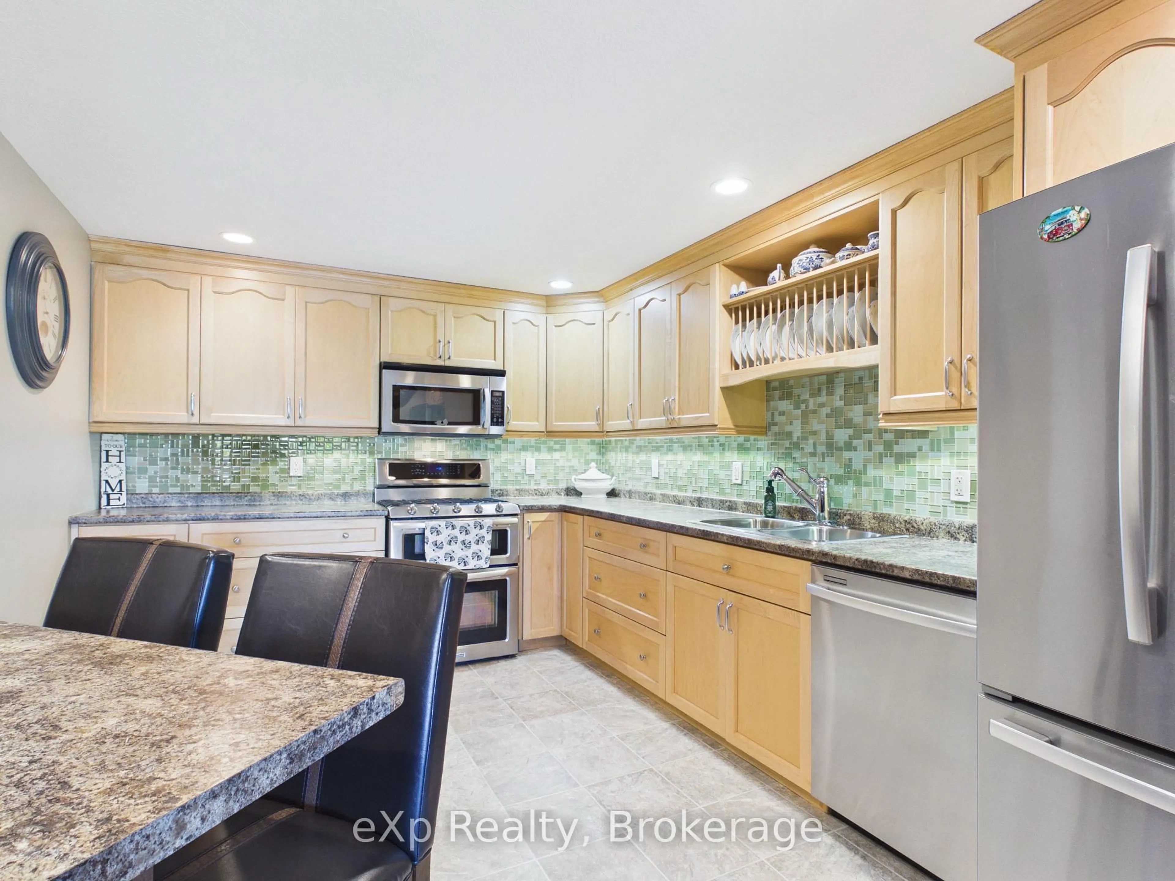 Contemporary kitchen, ceramic/tile floor for 125 William St #302, Brockton Ontario N0G 2V0