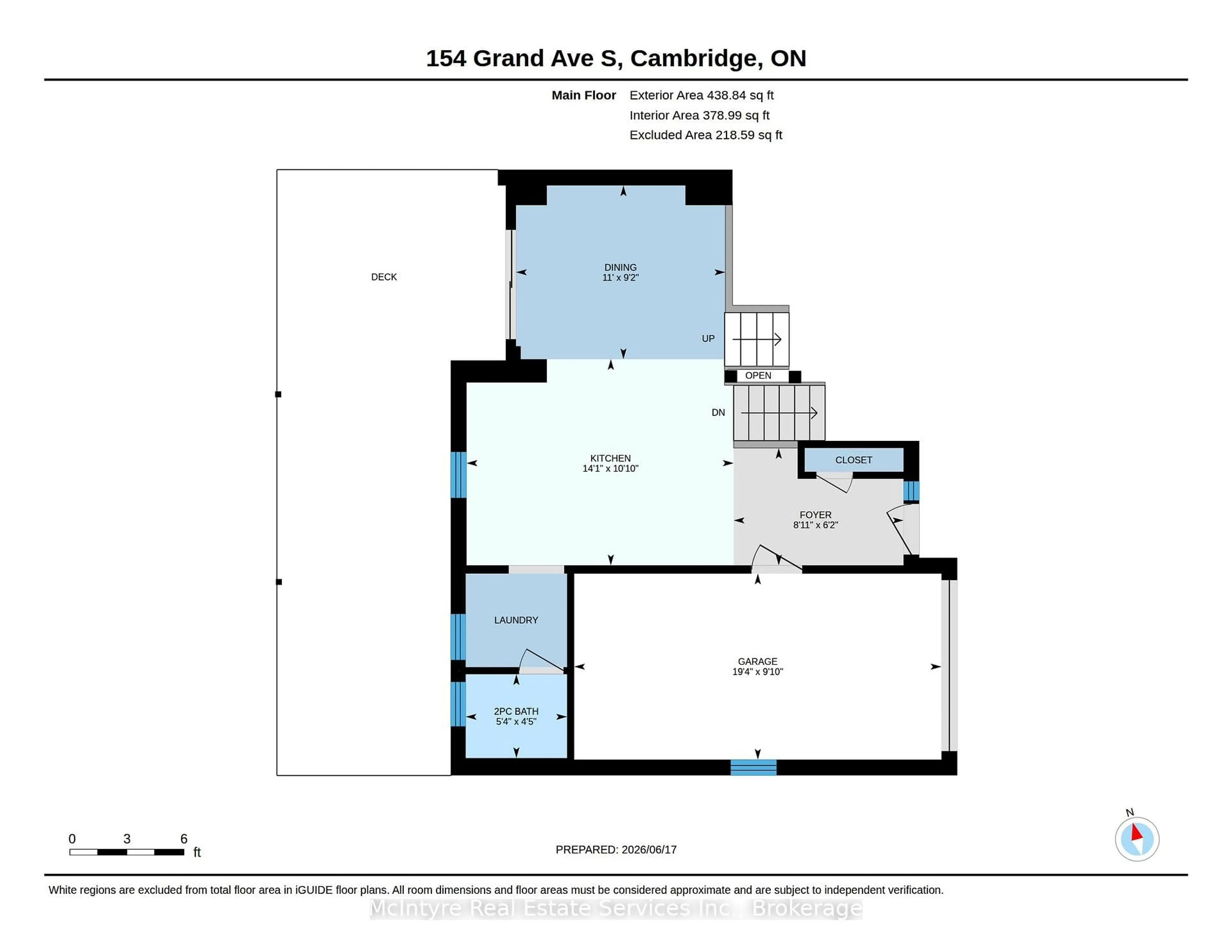 Floor plan for 154 Grand Ave, Cambridge Ontario N1S 2M4