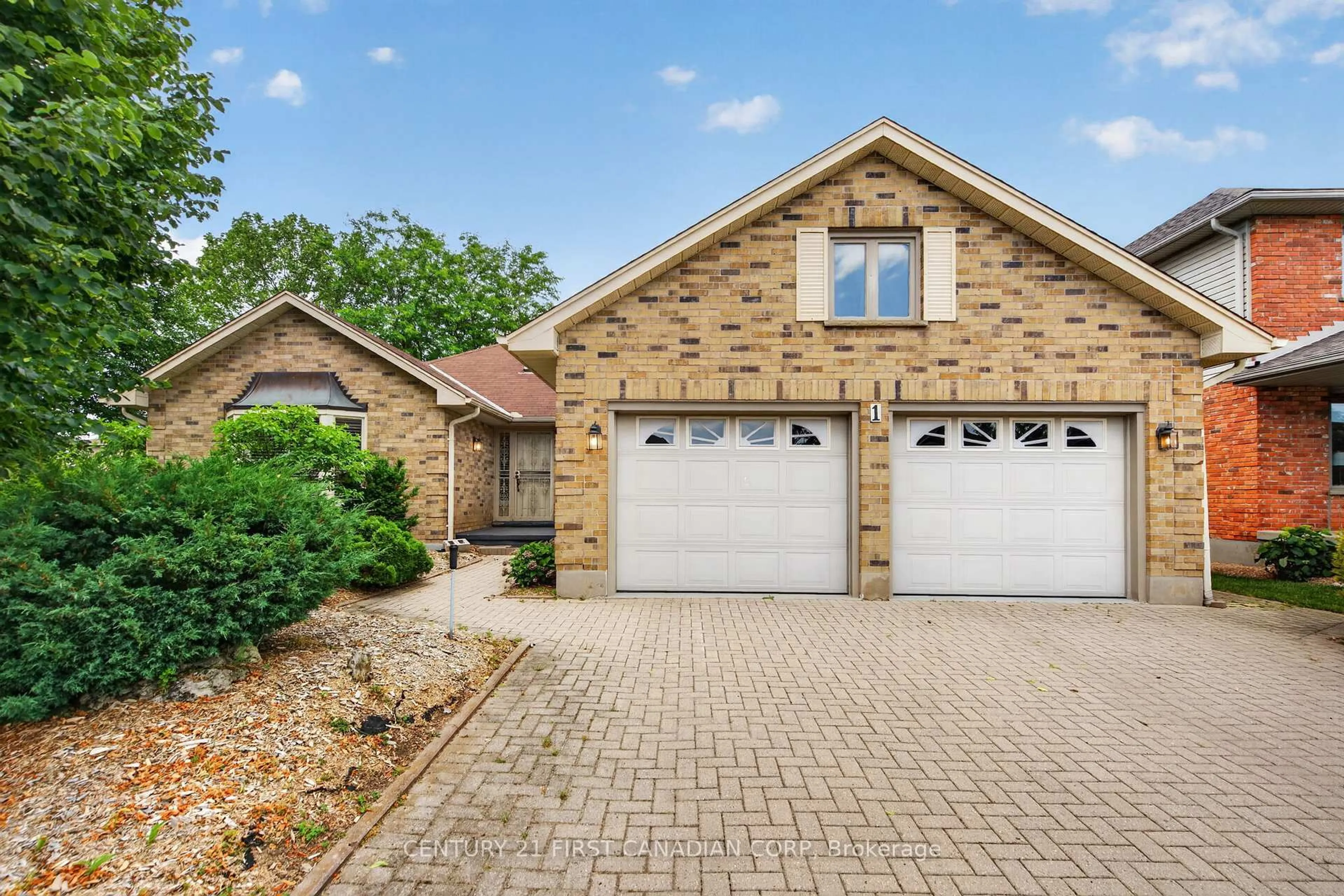 Home with brick exterior material, street for 1 Sports Field Cres, London South Ontario N6K 4J9