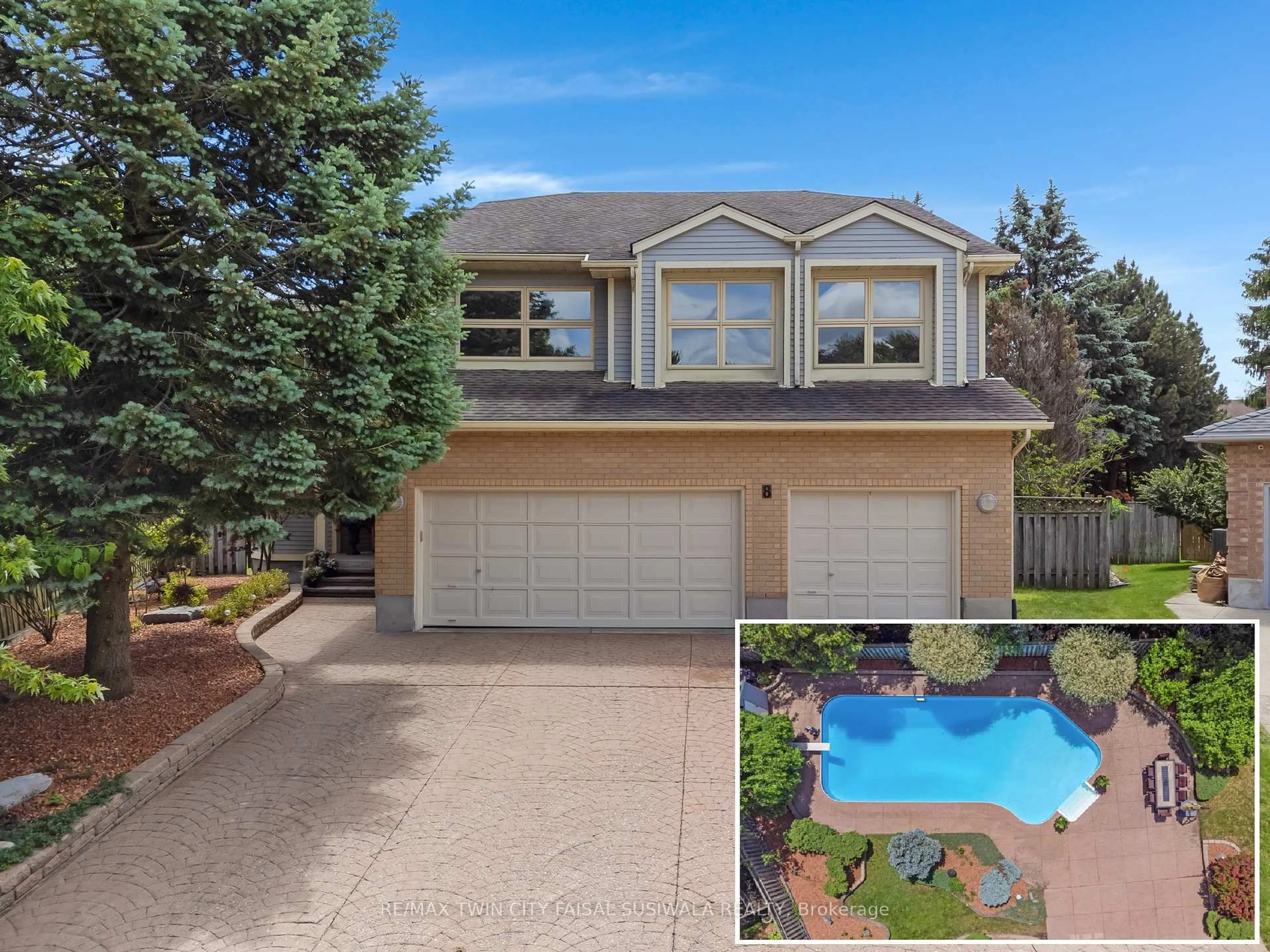 A pic from outside/outdoor area/front of a property/back of a property/a pic from drone, street for 8 Charlton Pl, Cambridge Ontario N3C 3Y5