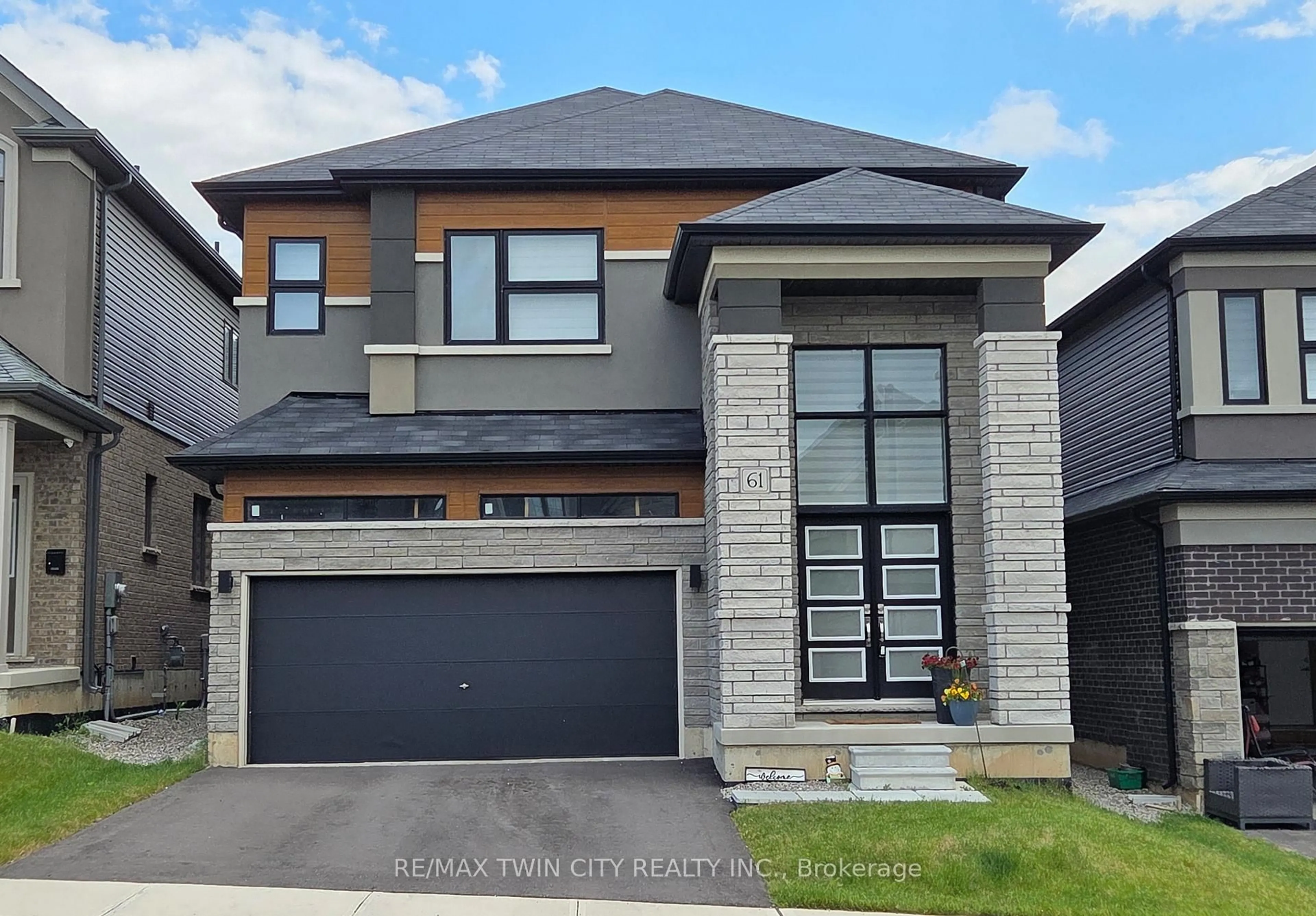 Home with brick exterior material, street for 61 George Brier Dr, Brant Ontario N3L 4A2