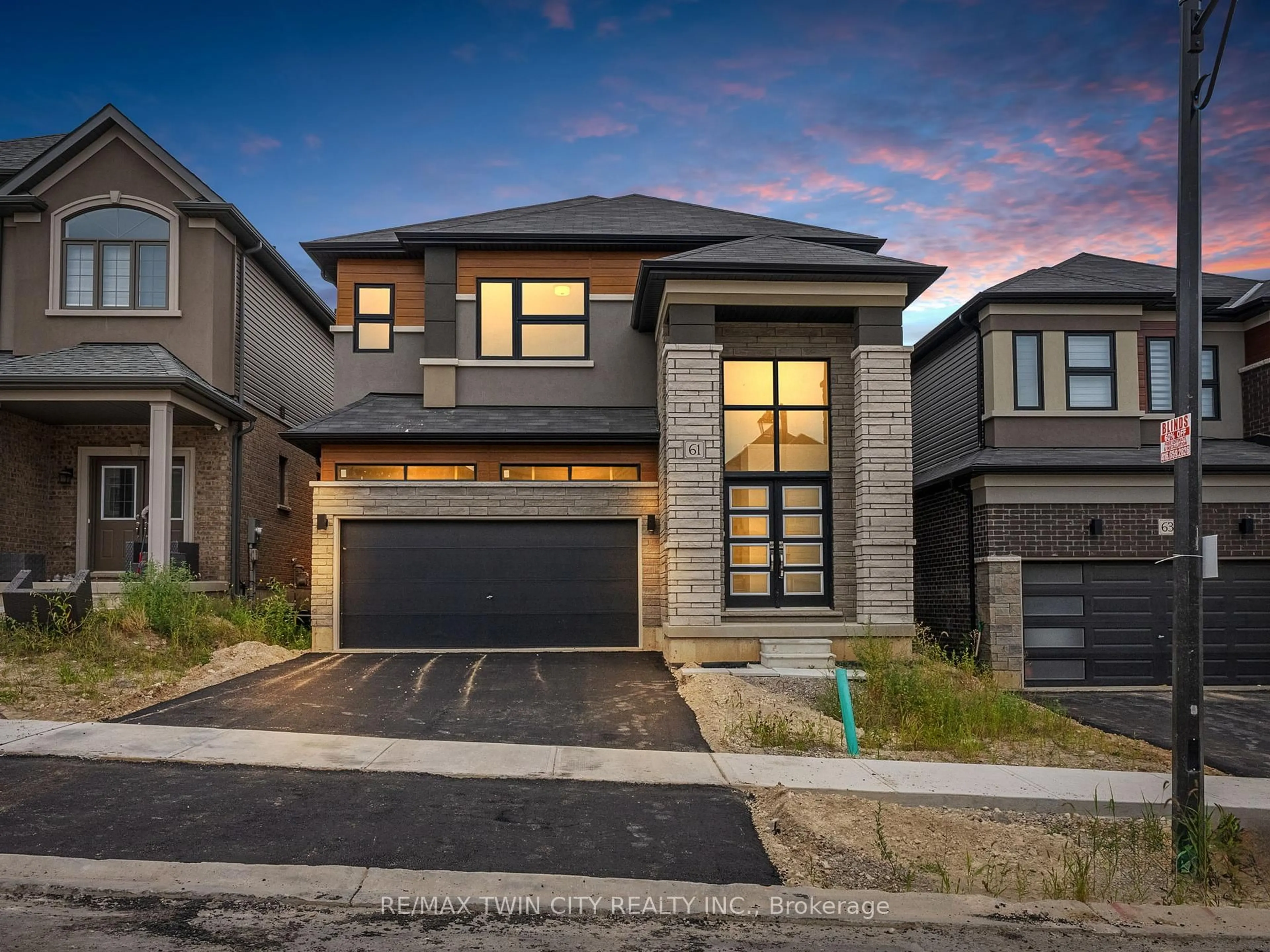Home with brick exterior material, street for 61 George Brier Dr, Brant Ontario N3L 4A2
