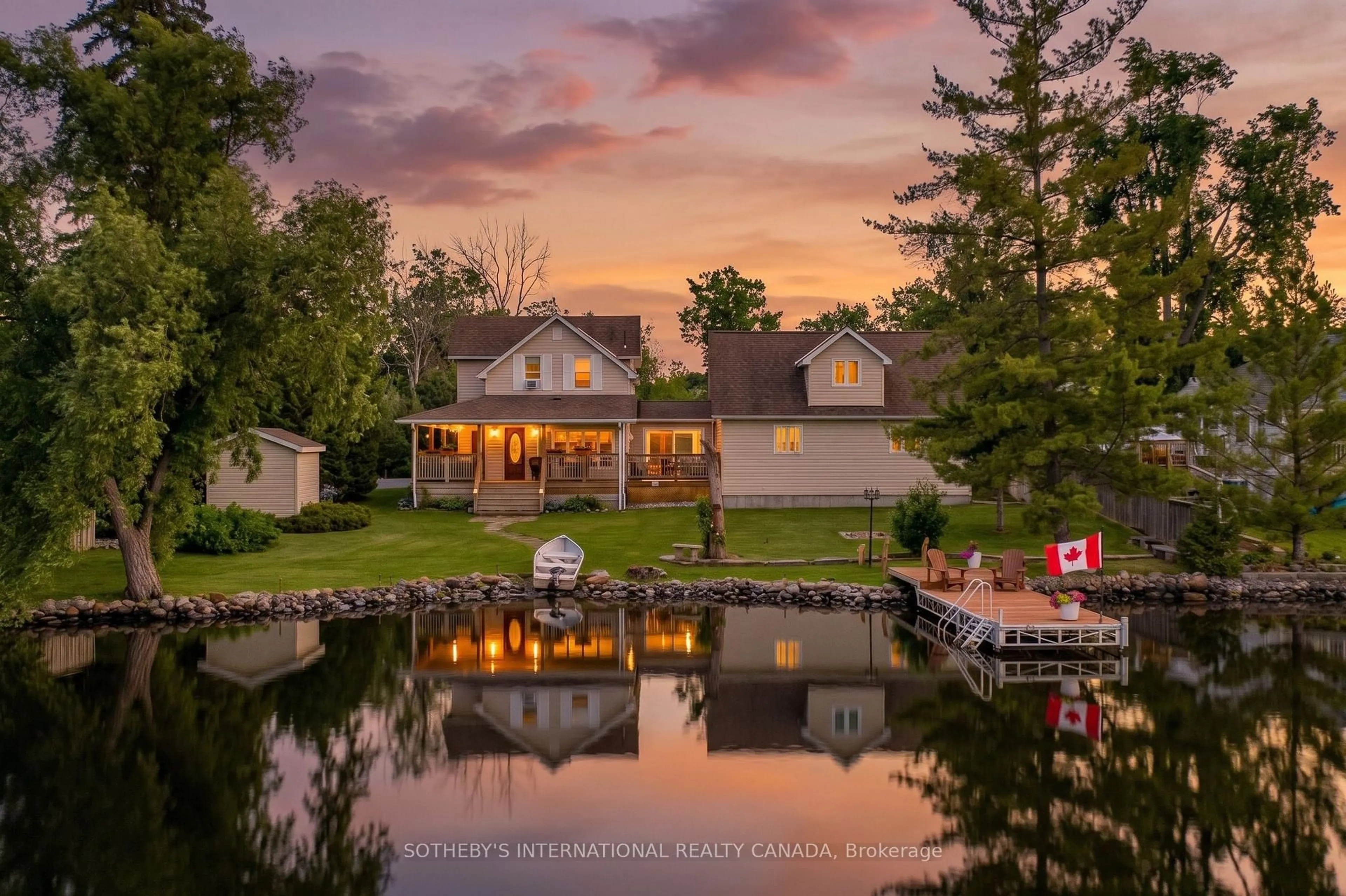 A pic from outside/outdoor area/front of a property/back of a property/a pic from drone, water/lake/river/ocean view for 66 West St, Kawartha Lakes Ontario K0M 1N0
