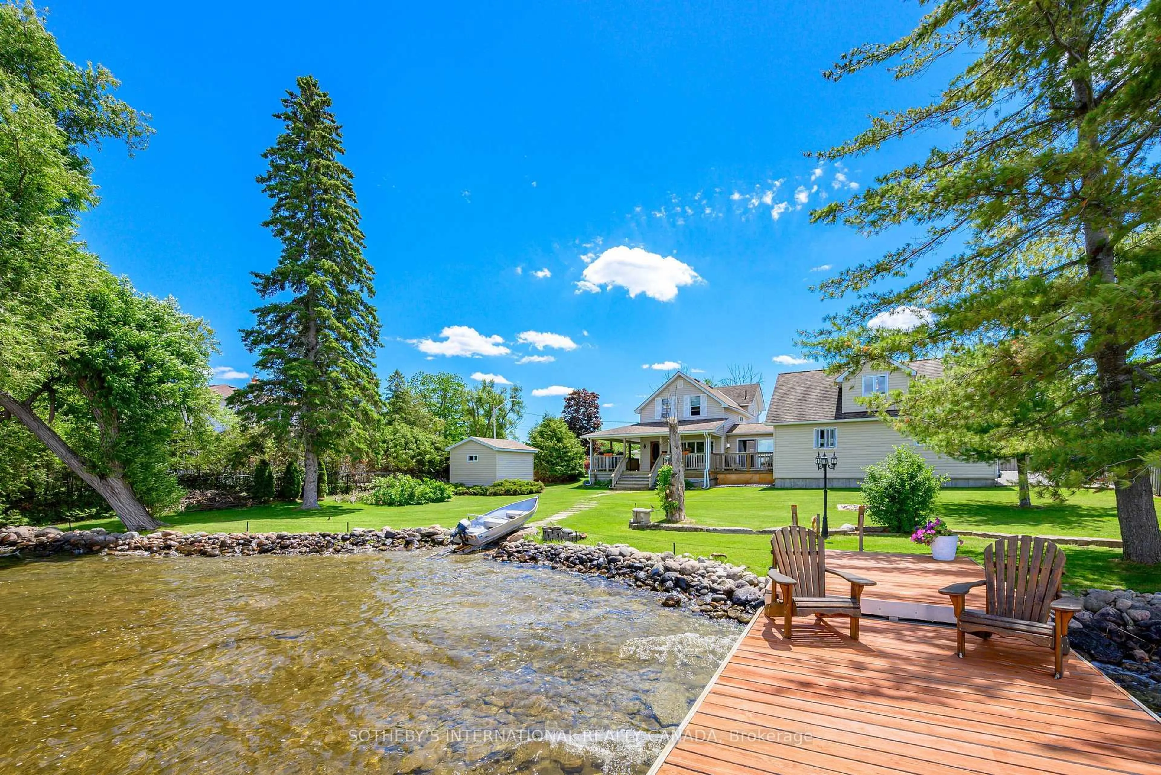 Patio, water/lake/river/ocean view for 66 West St, Kawartha Lakes Ontario K0M 1N0