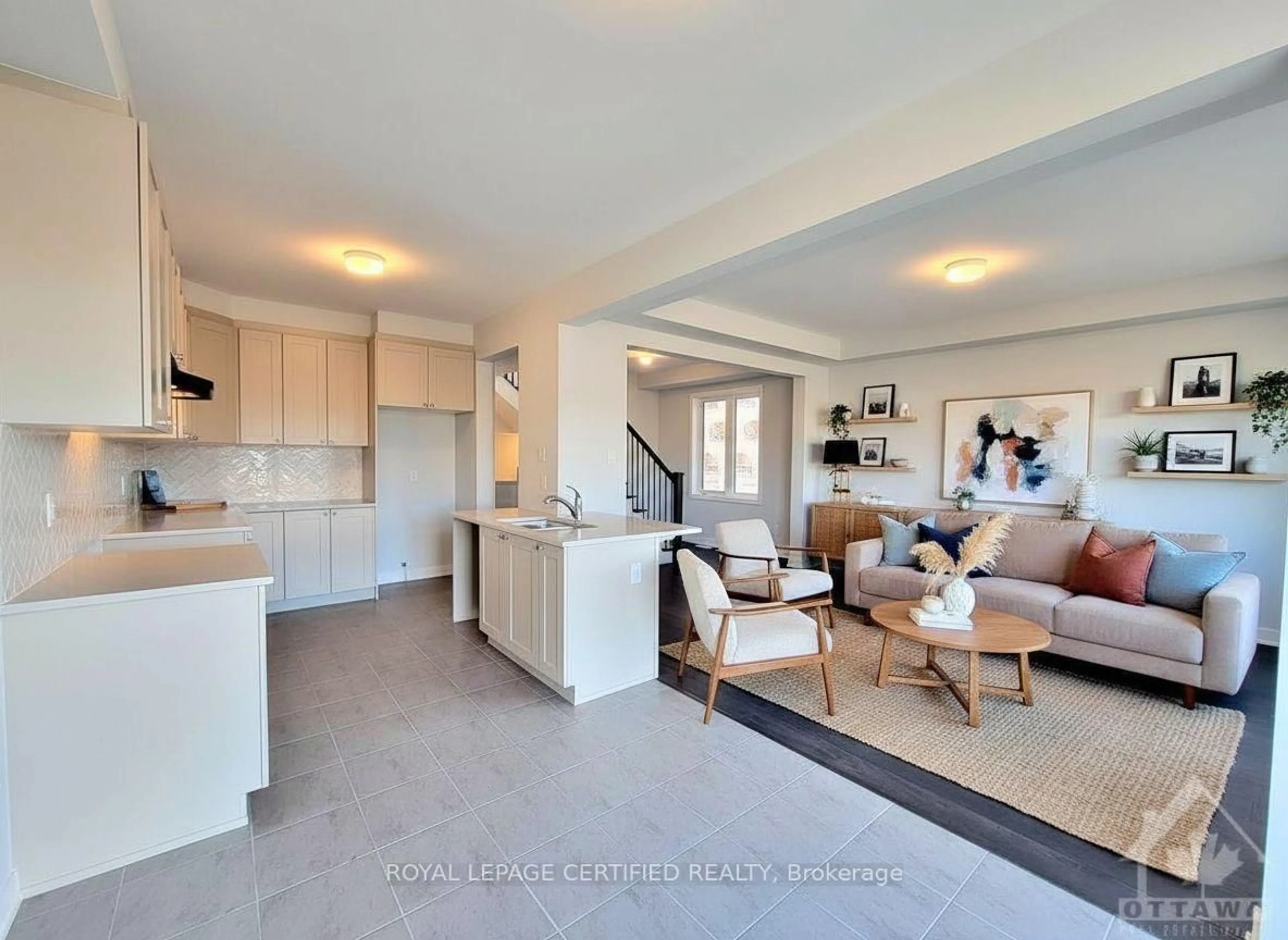 Open concept kitchen, ceramic/tile floor for 2177 Winsome Terr, Orleans Ontario K4A 5N1