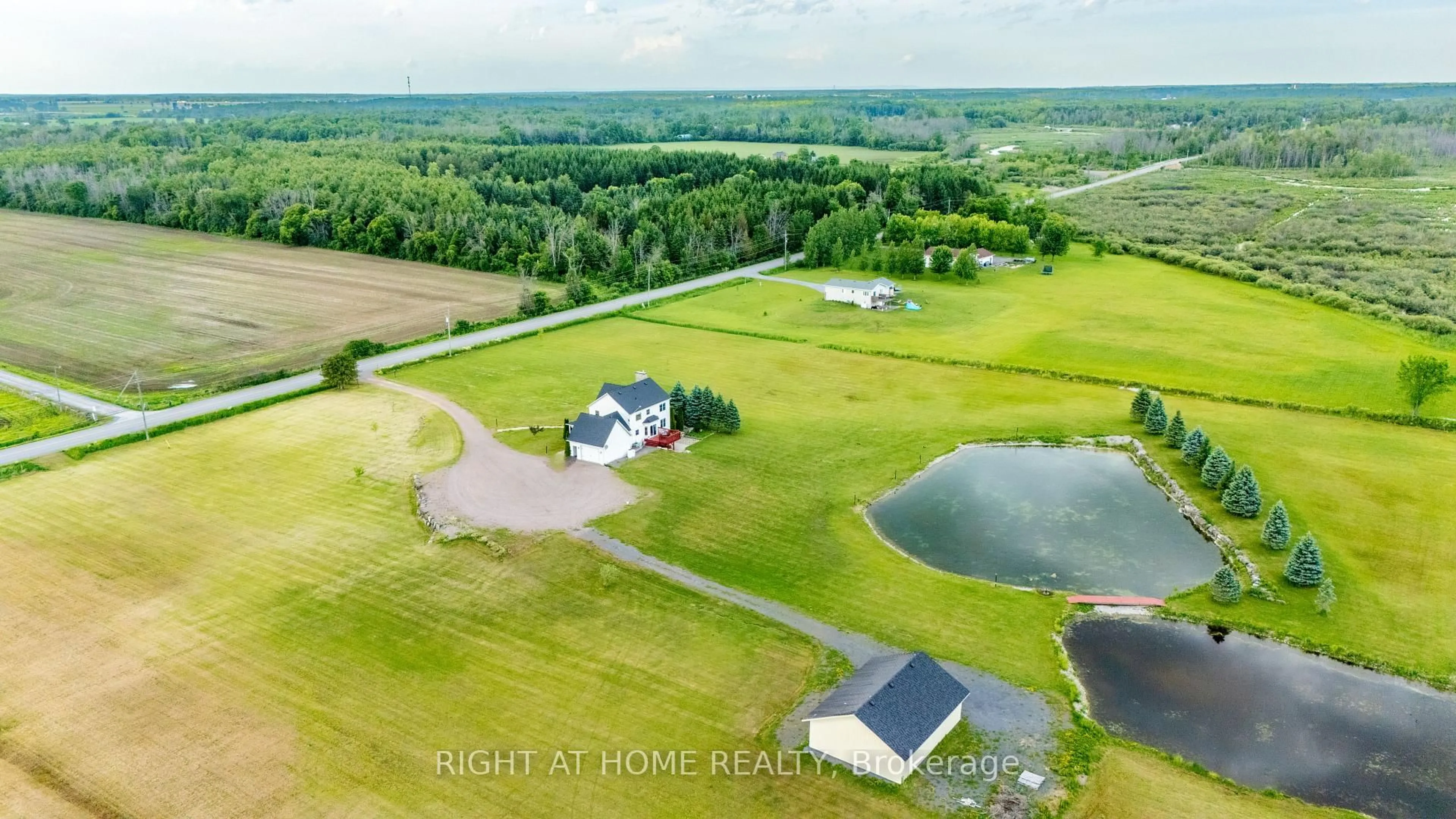 A pic from outside/outdoor area/front of a property/back of a property/a pic from drone, water/lake/river/ocean view for 1165 9TH Line, Carleton Place Ontario K7C 3P2
