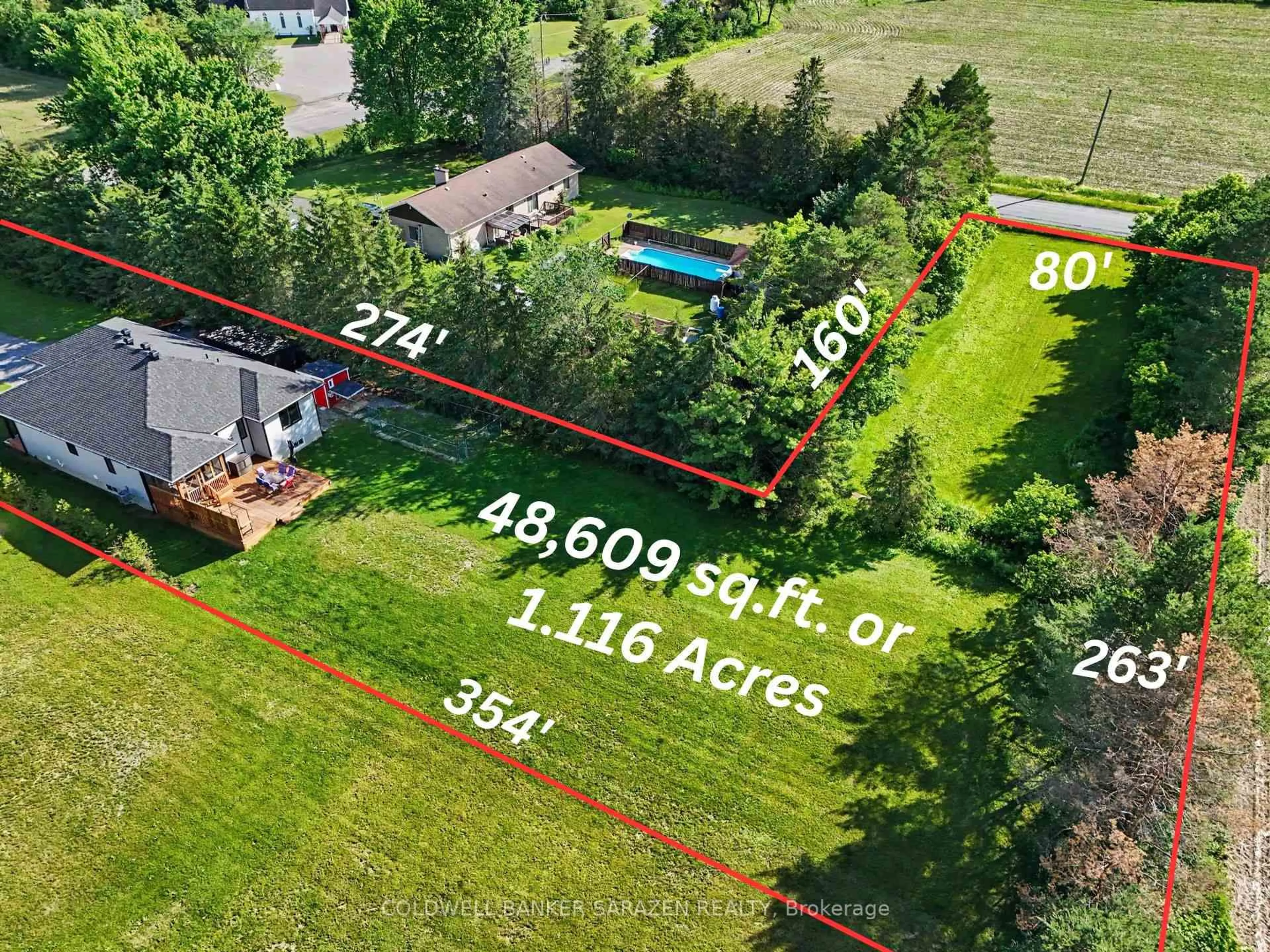 A pic from outside/outdoor area/front of a property/back of a property/a pic from drone, water/lake/river/ocean view for 12021 Ormond Rd, North Dundas Ontario K0C 2K0