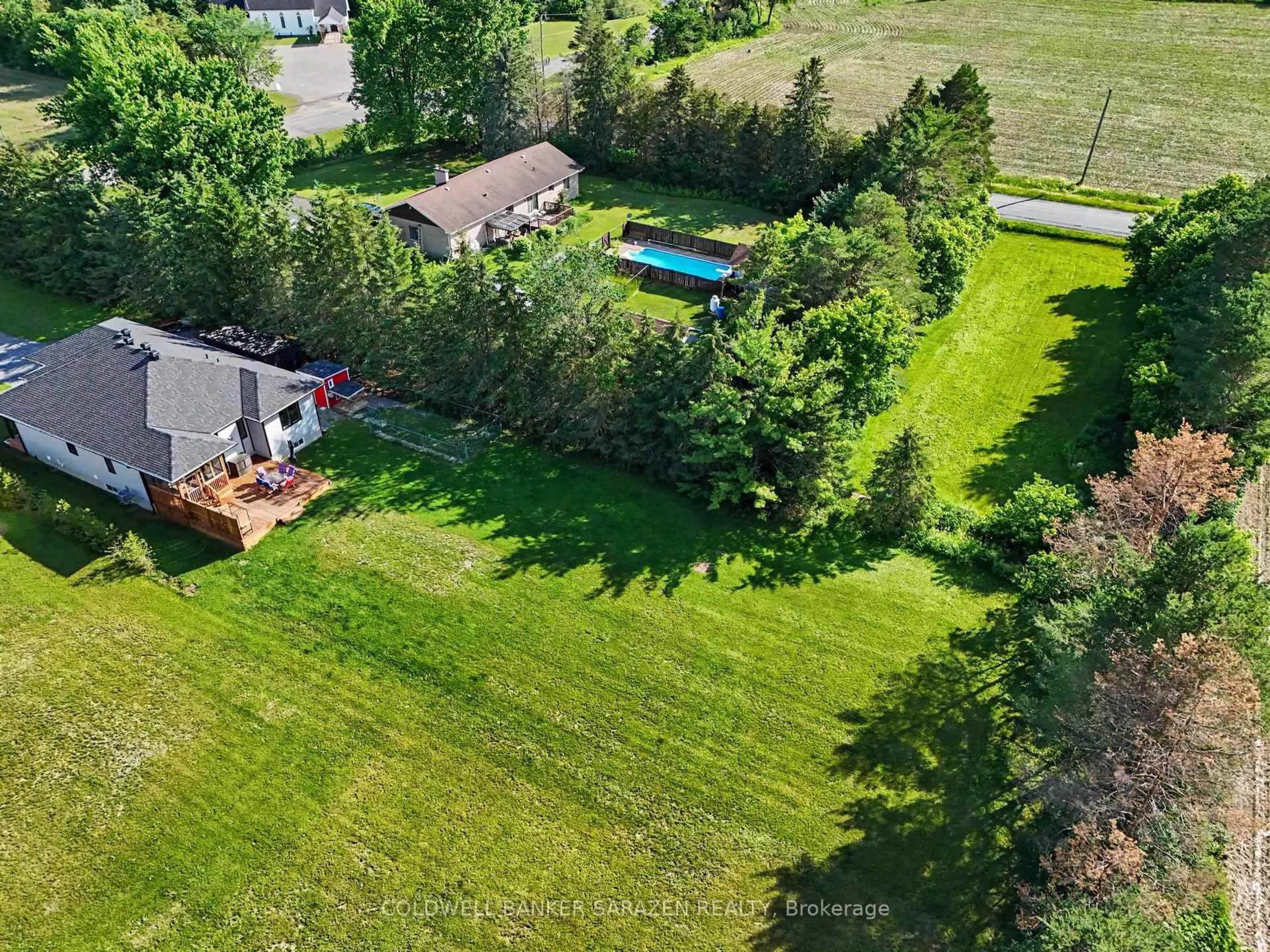 A pic from outside/outdoor area/front of a property/back of a property/a pic from drone, water/lake/river/ocean view for 12021 Ormond Rd, North Dundas Ontario K0C 2K0